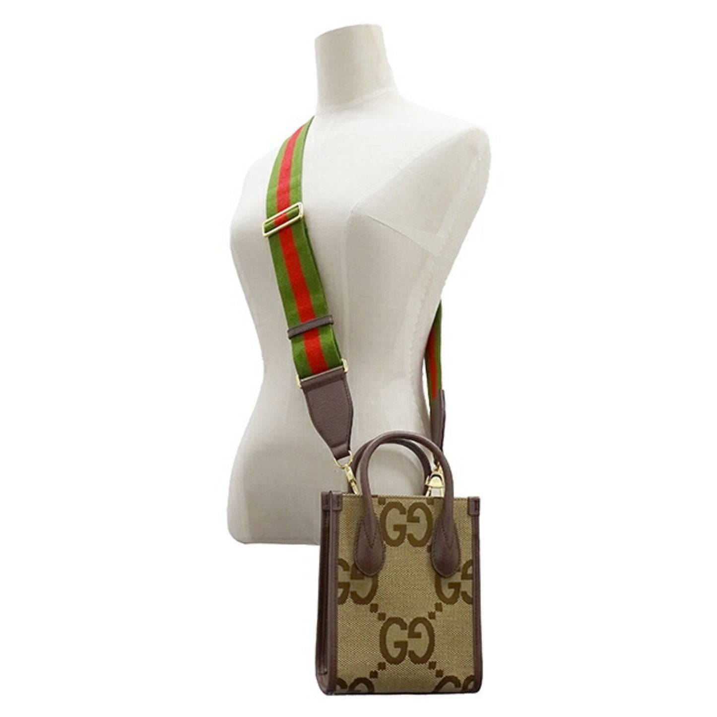 Gucci Bag Women's Jumbo GG HandBag Shoulder 2way Canvas Tote Brown 699406