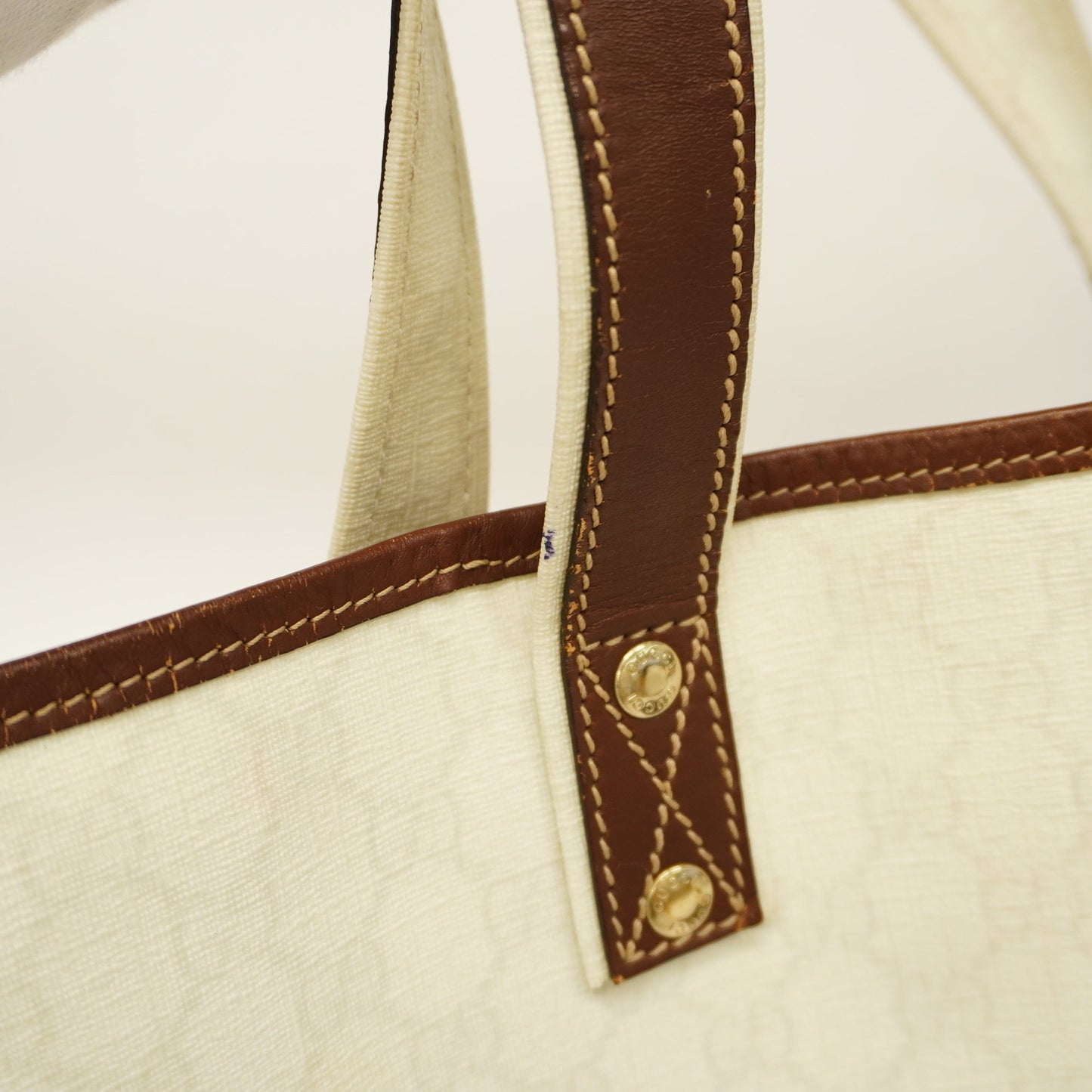 Gucci  Tote Bag 211134 Women's GG Supreme,Leather Tote Bag Brown,Ivory