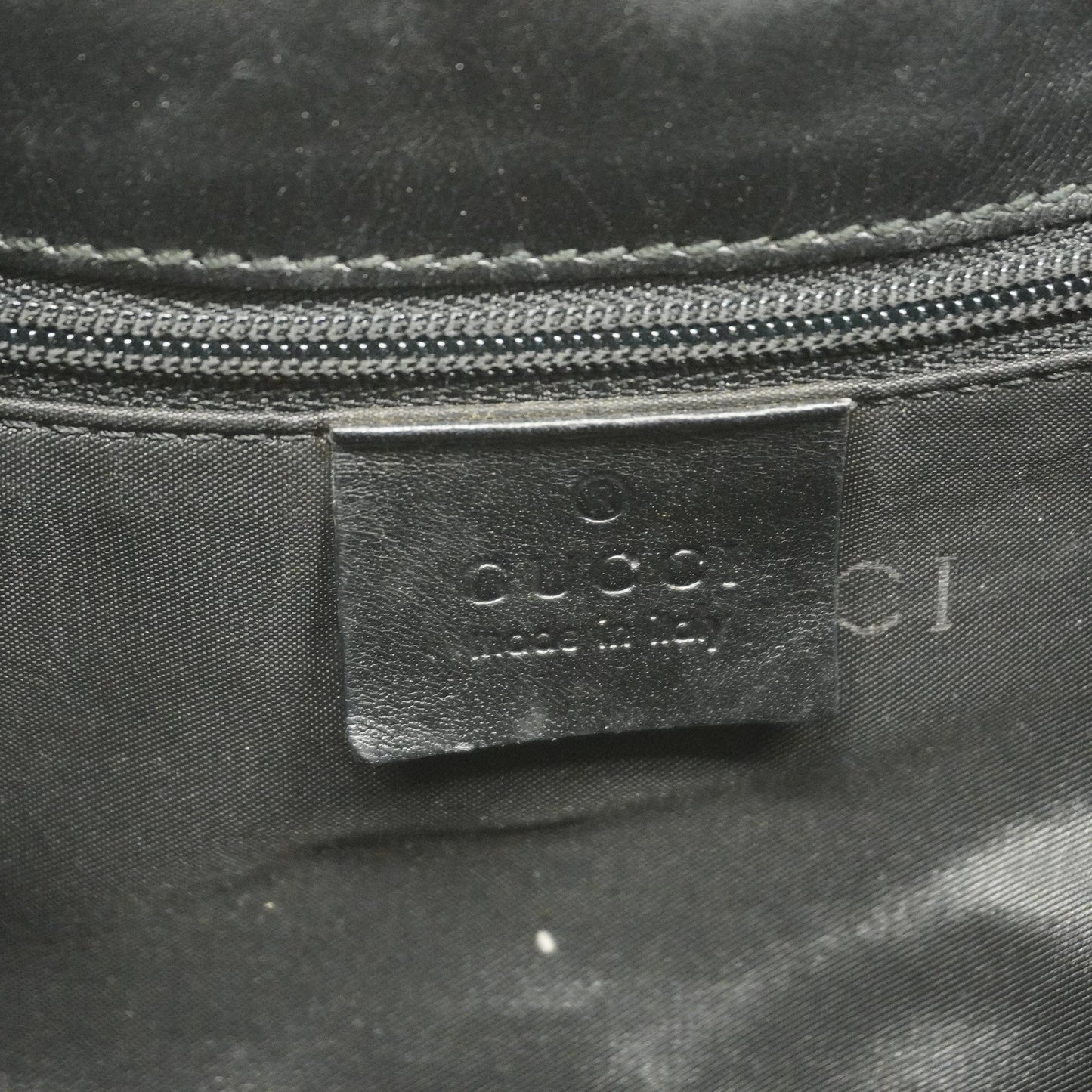 GUCCI  Jackie 124407 Women's GG Canvas,Leather Handbag Black