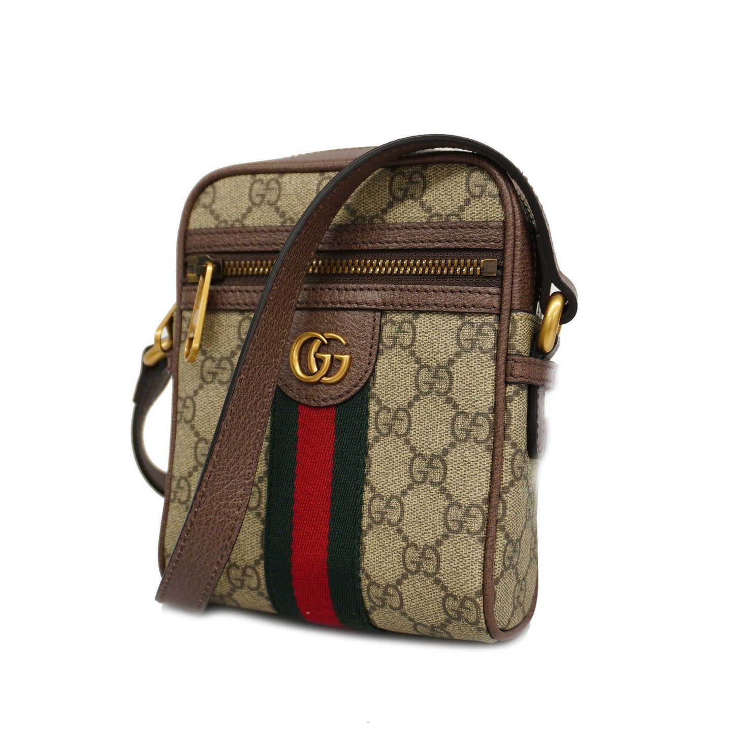 GUCCIAuth  Ophidia 598127 Women's GG Supreme,Leather Beige,Brown