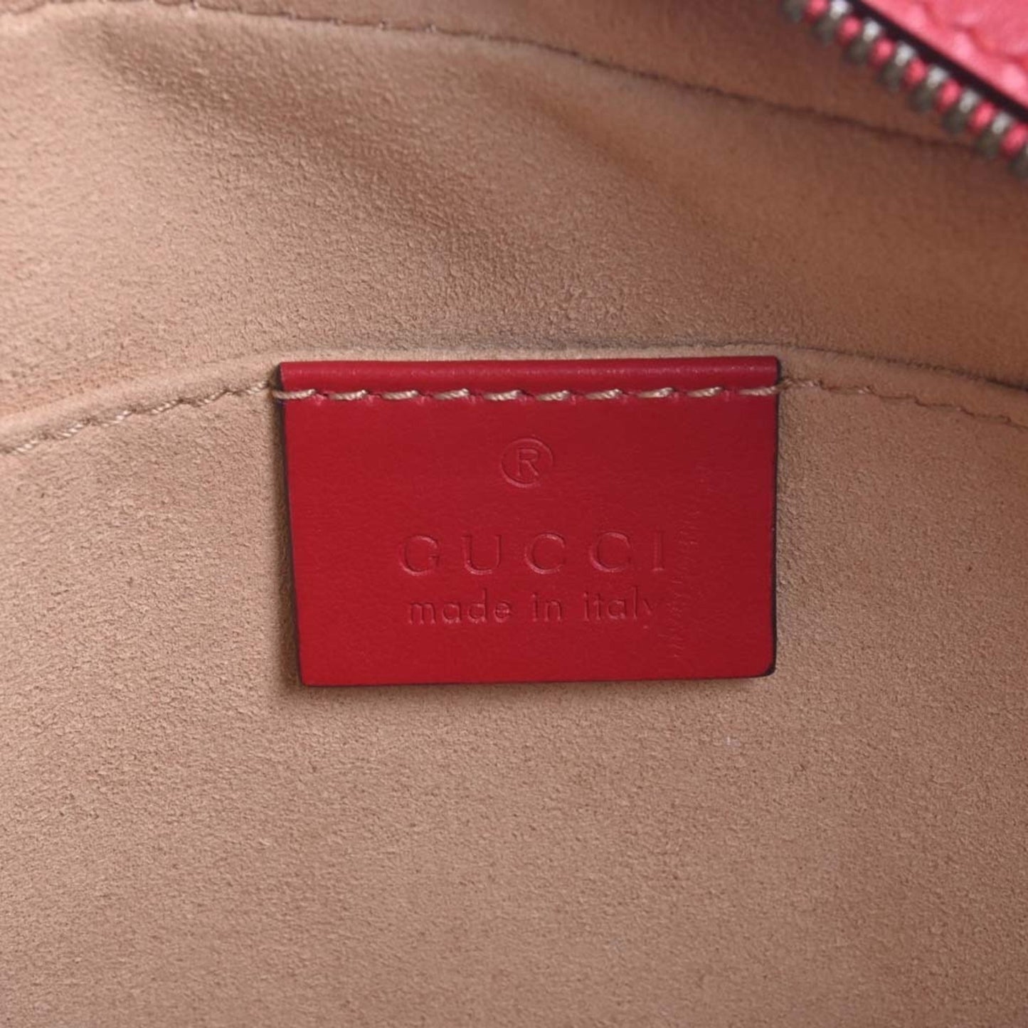 GUCCI GG Marmont Leather Chain Shoulder Bag 447632 Red Women's