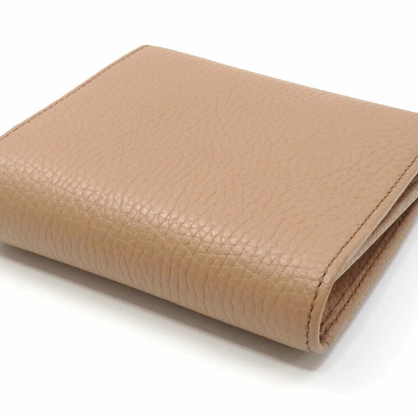 Gucci trifold wallet ladies beige leather 598207 GG