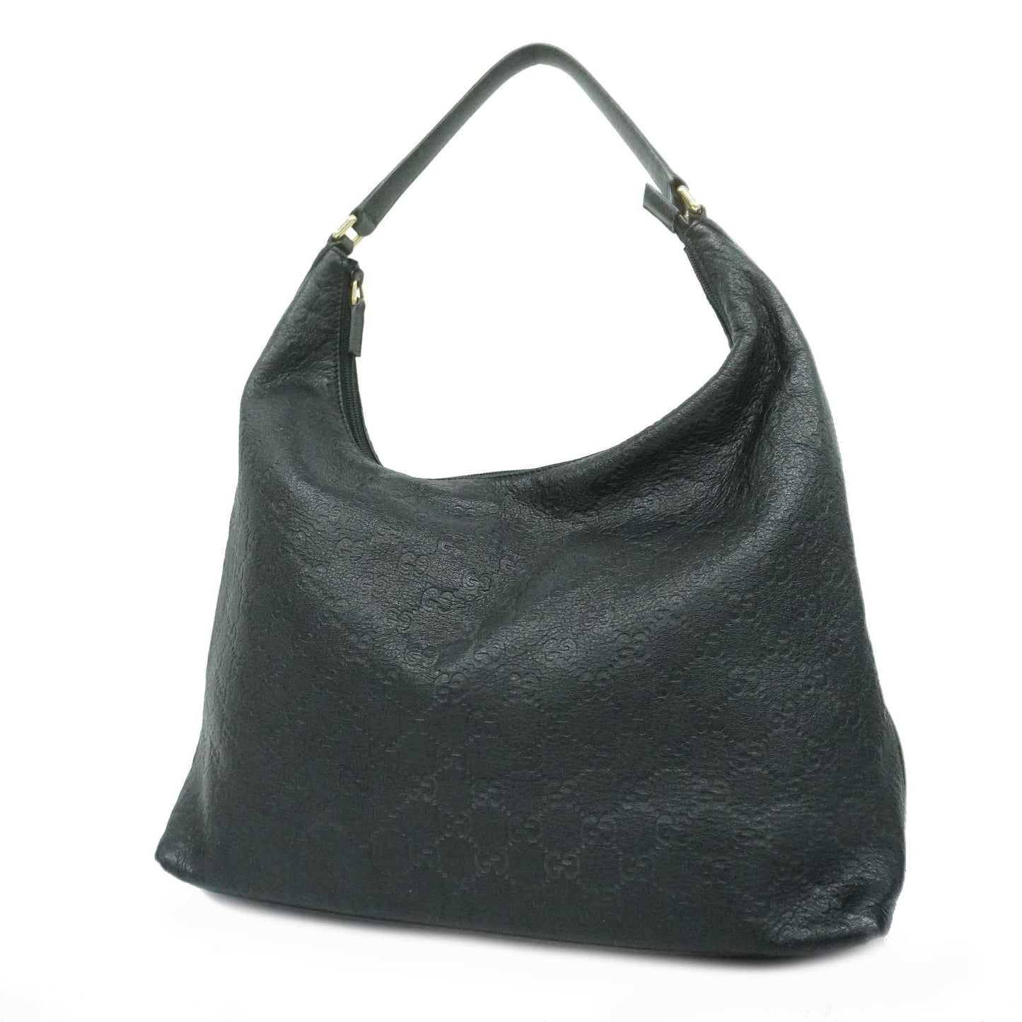 GUCCI sima 248895 Men's Leather Shoulder Bag Black