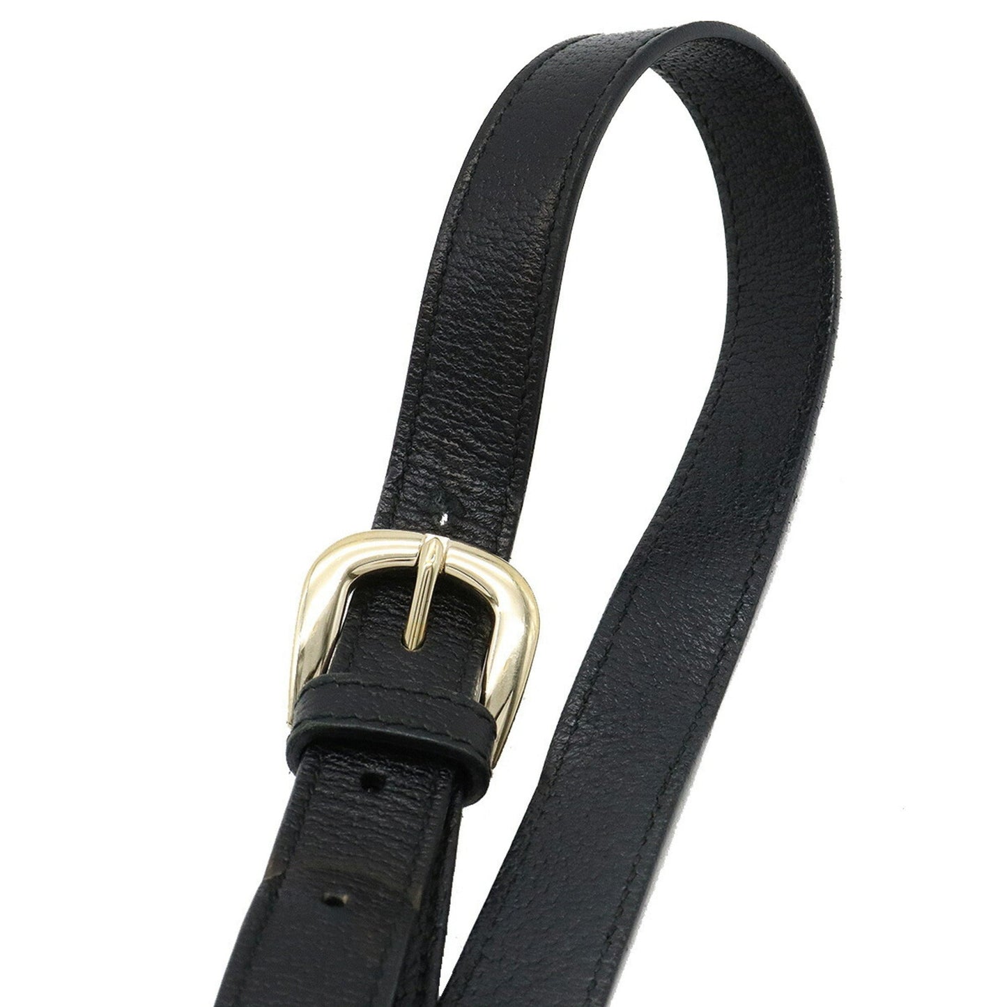 GUCCI GG canvas shoulder bag leather black 131326