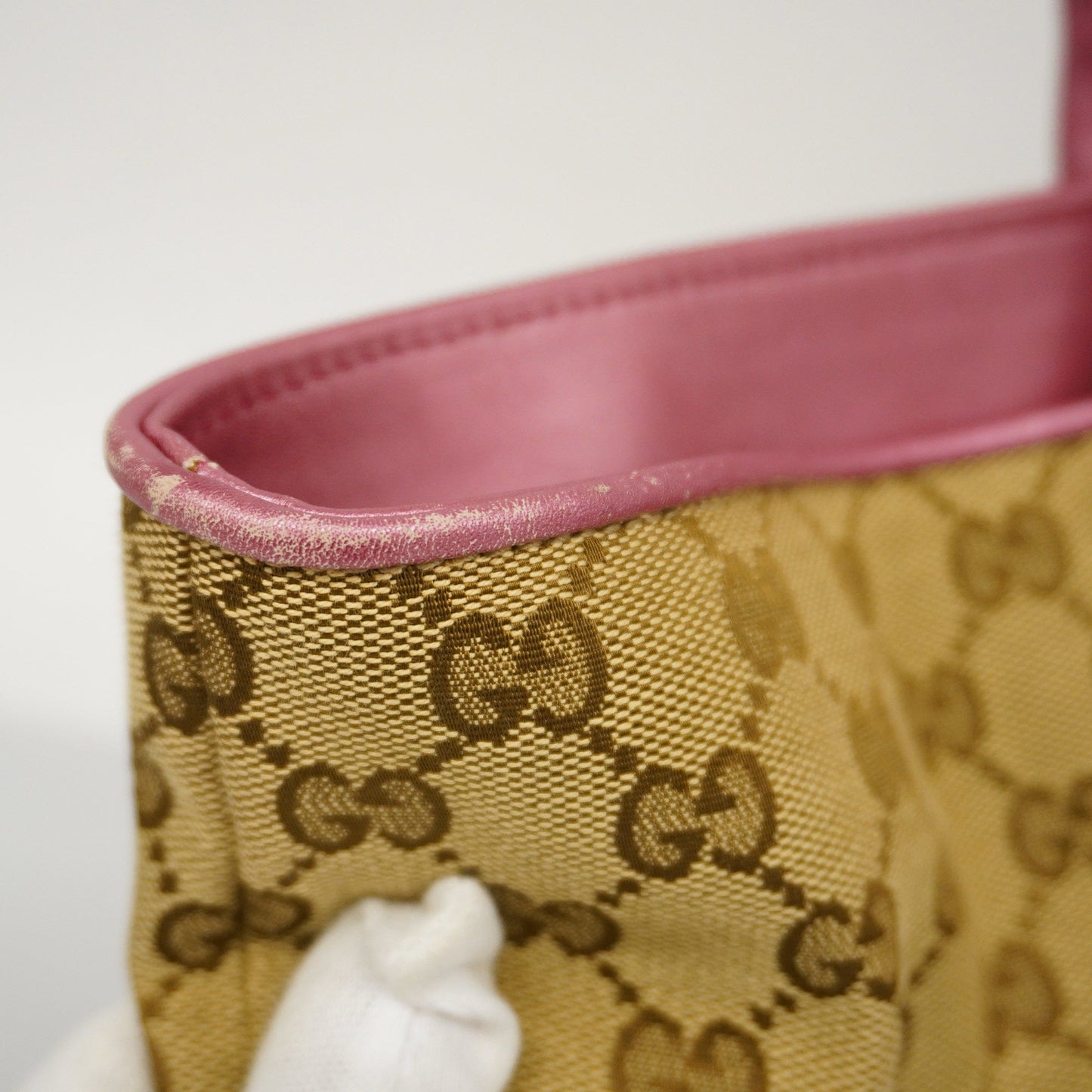GUCCIAuth  GG Canvas Tote Bag 269956 Women's Tote Bag Beige,Pink