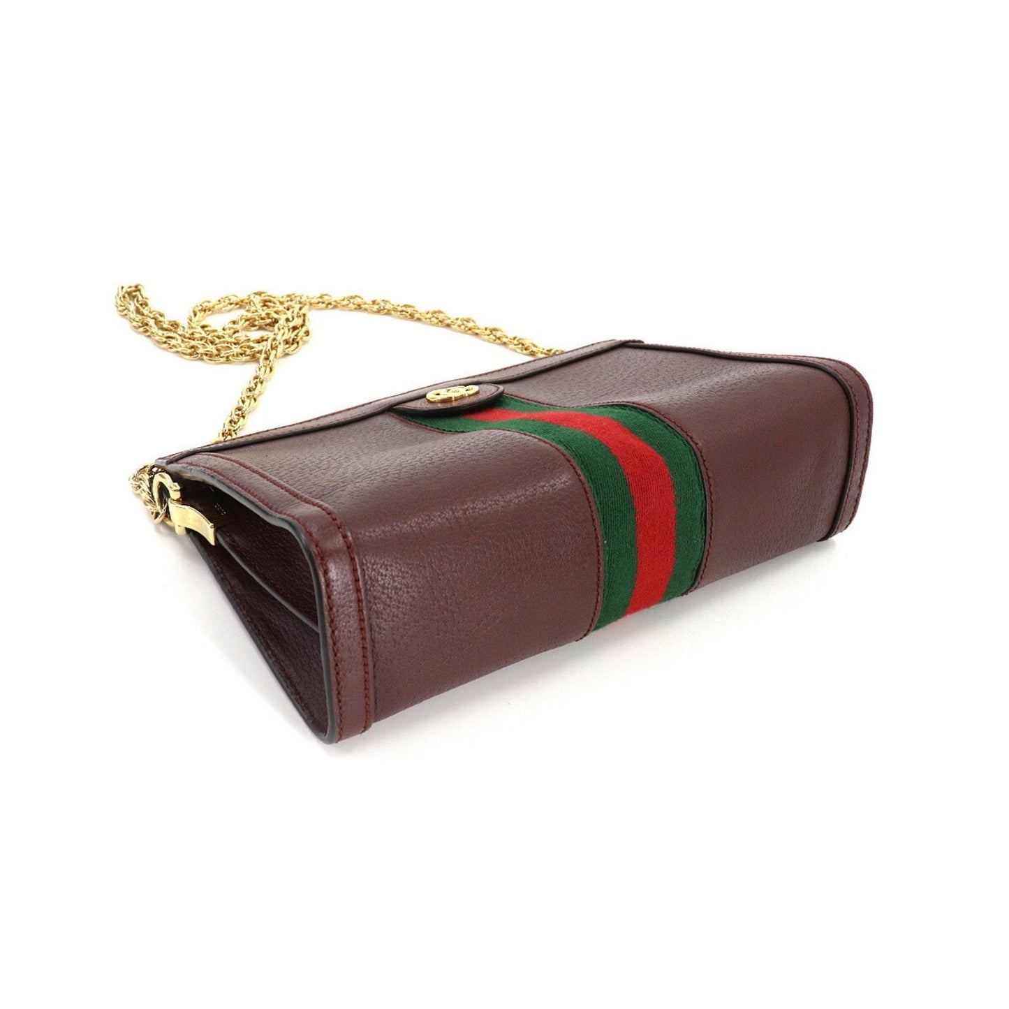 Gucci Ophidia GG Small Shoulder Bag Leather Bordeaux 503877