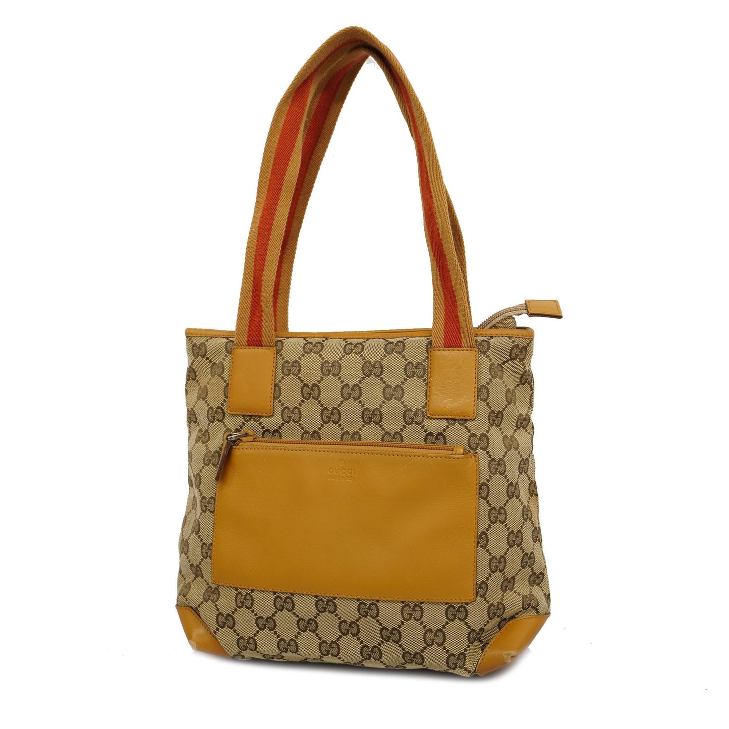 GUCCI  GG Canvas 019 0402 Women's Leather Tote Bag Beige