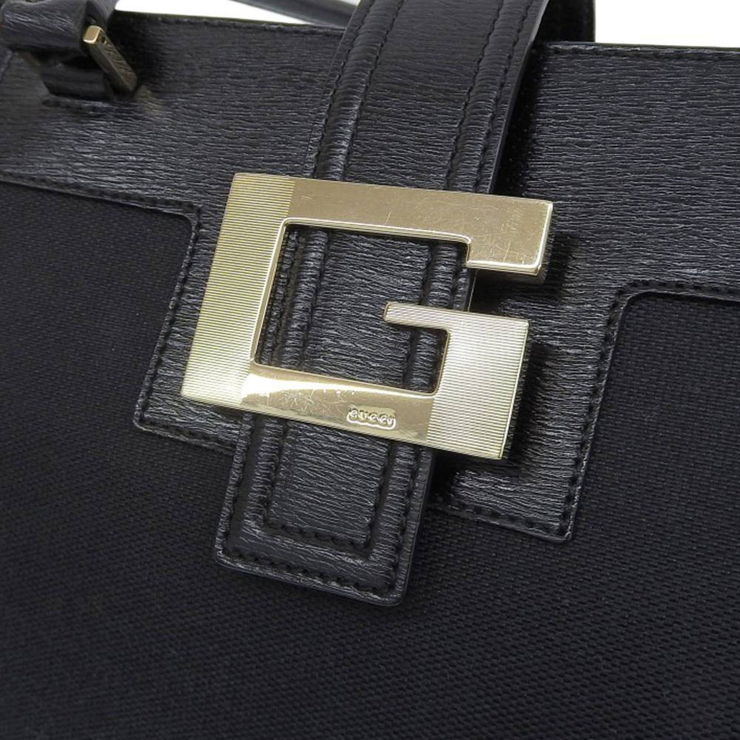 Gucci G logo handbag tote bag black 002 1109 001998