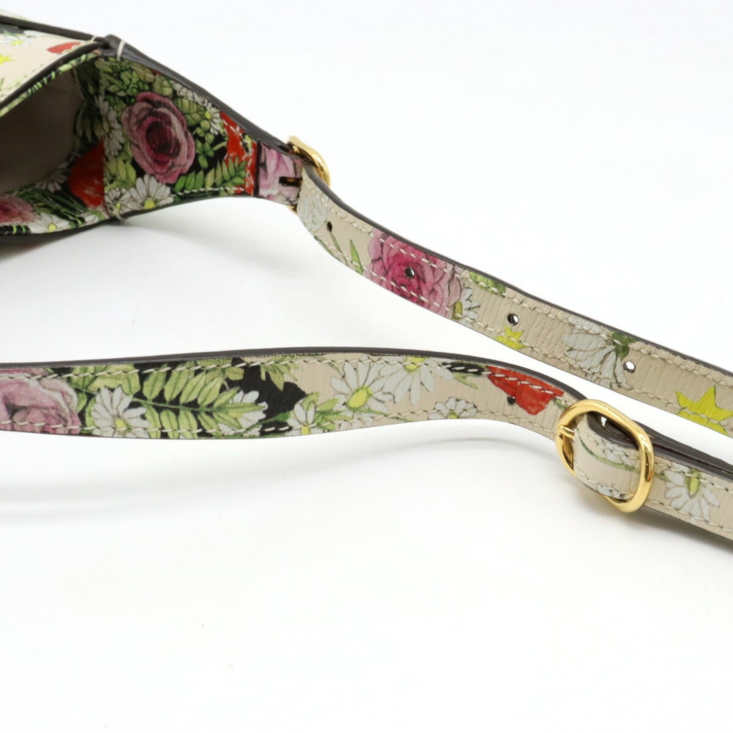 GUCCI Jackie 1961 Hobo Handbag Shoulder Higuchi Yuko Collaboration Flower Leather Ivory Day Limited 637091