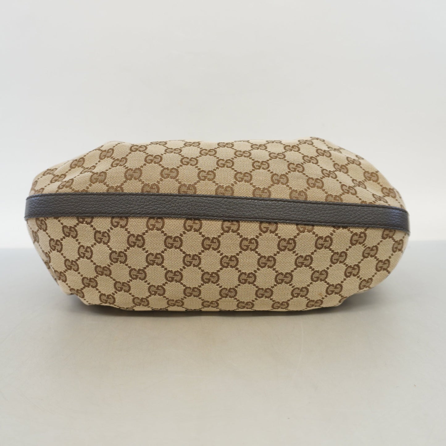 Gucci Tote Bag GG Canvas 353689 Beige/Brown Gold metal