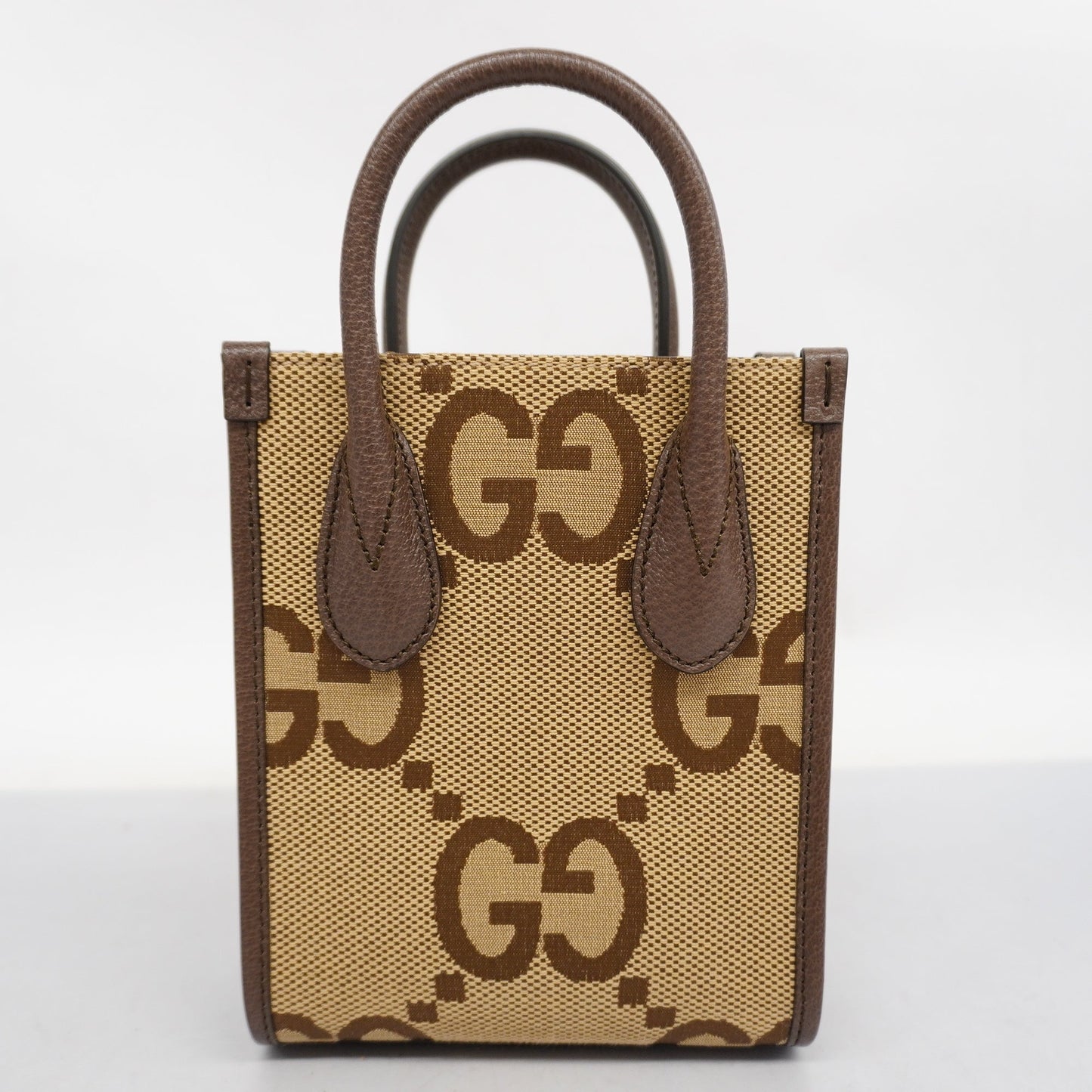 Gucci  2way Bag Jumbo GG 699406 Women's Canvas,Leather HandBag,Shoulder Bag