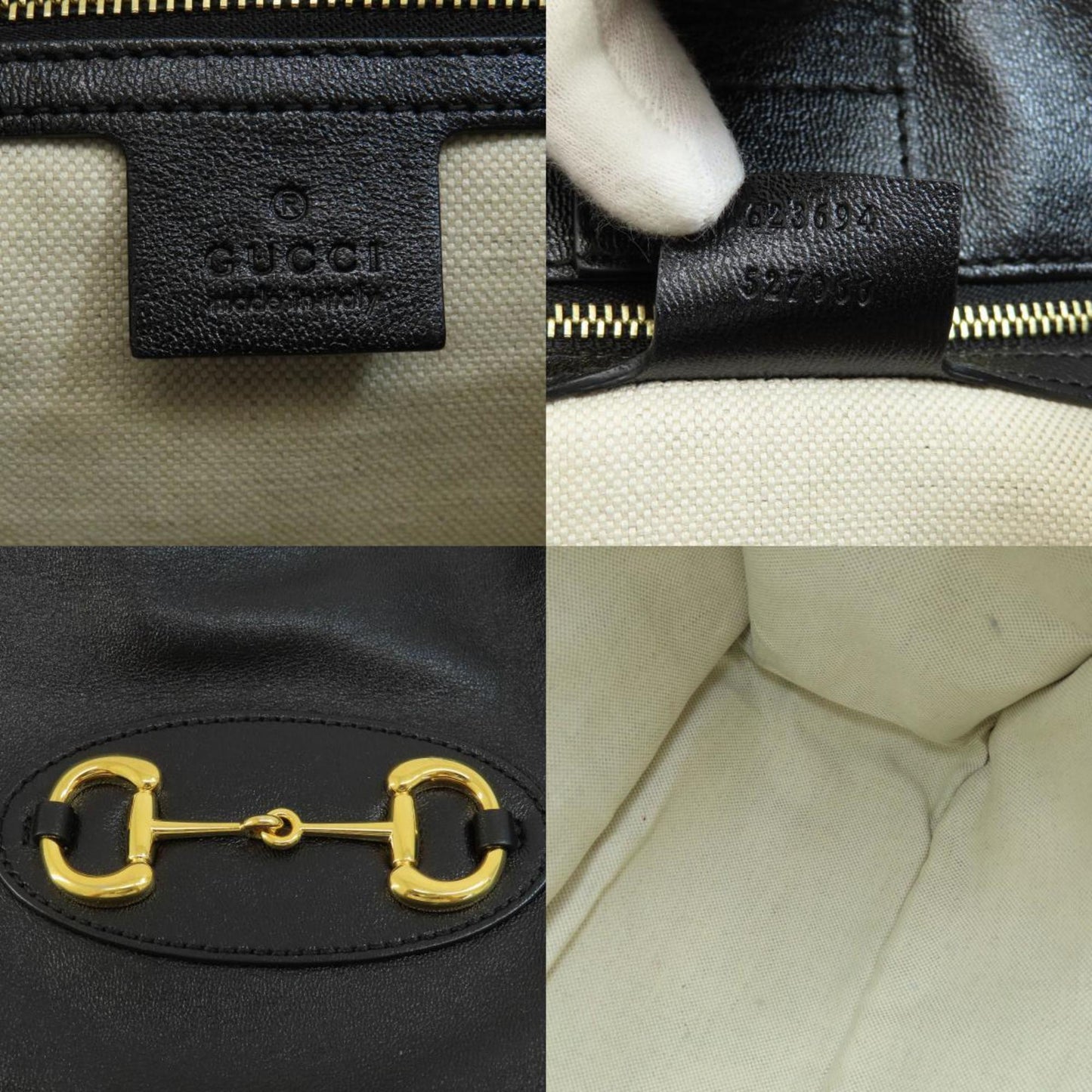 Gucci 623694 Horsebit Tote Bag Leather Women's