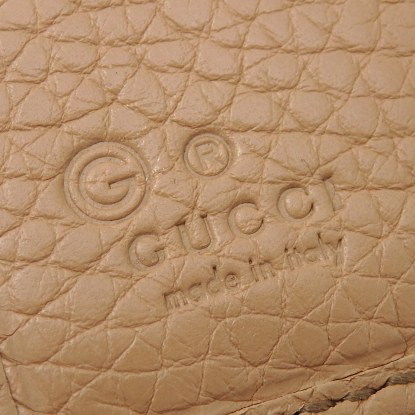 Gucci trifold wallet ladies beige leather 598207 GG