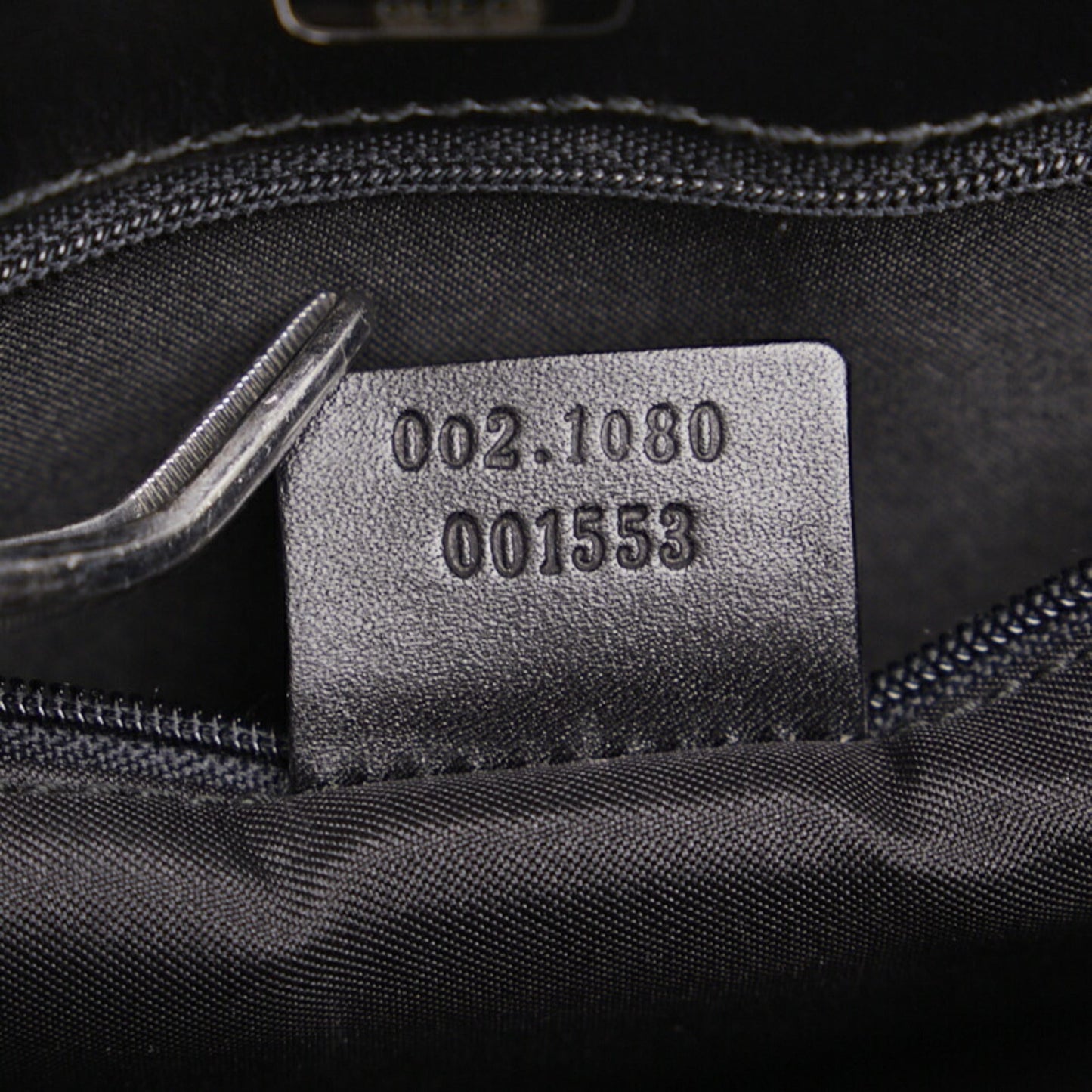 GUCCI GG canvas handbag tote bag 0021080 black leather ladies