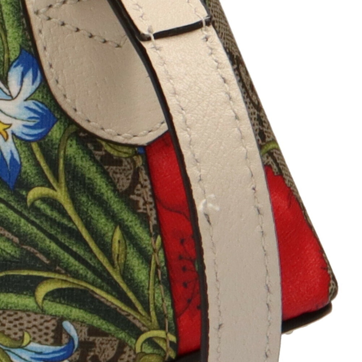 Gucci GG Flora Supreme Shoulder Bag Canvas Beige/Epony Women's