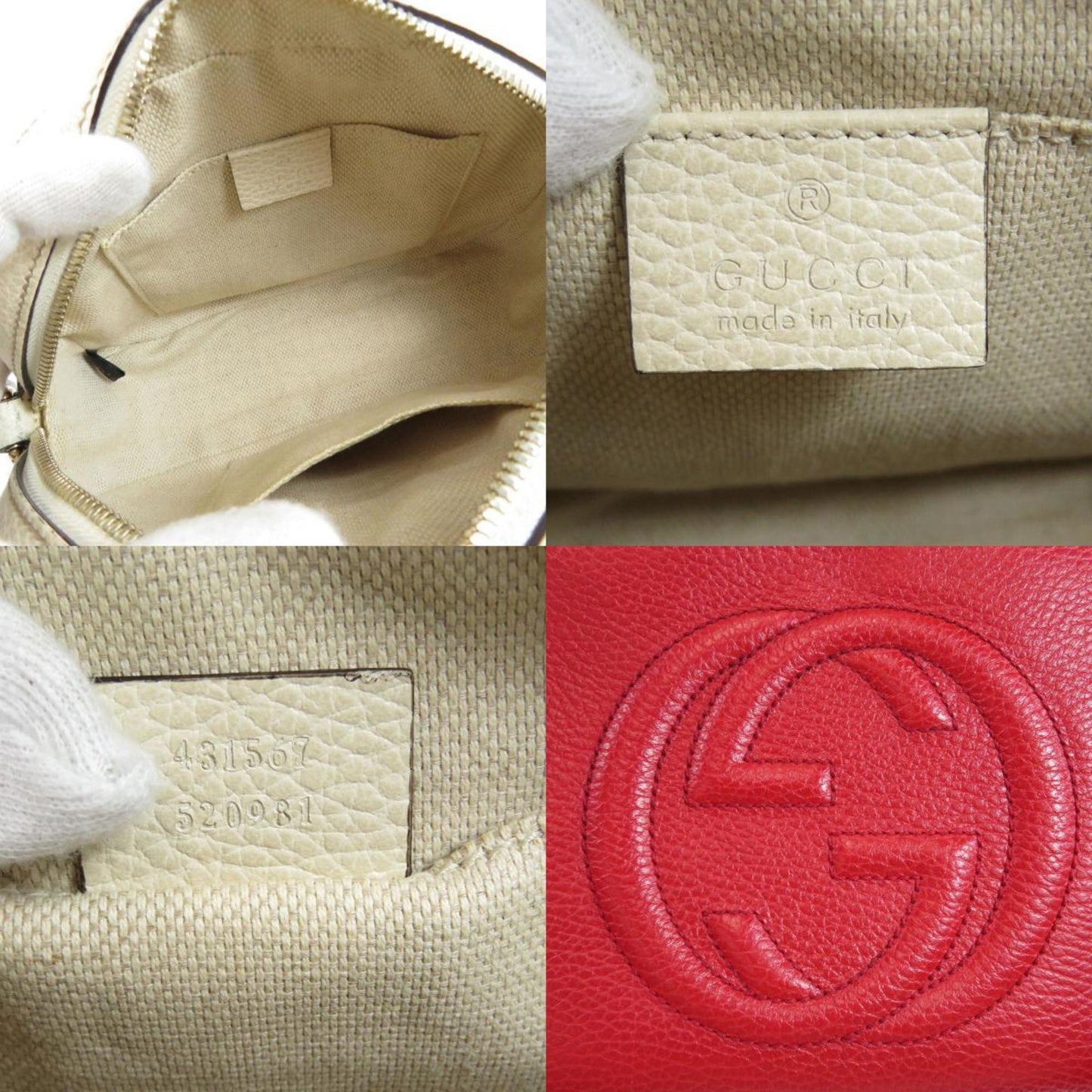 Gucci 431567 Soho Interlocking G Shoulder Bag Leather Ladies