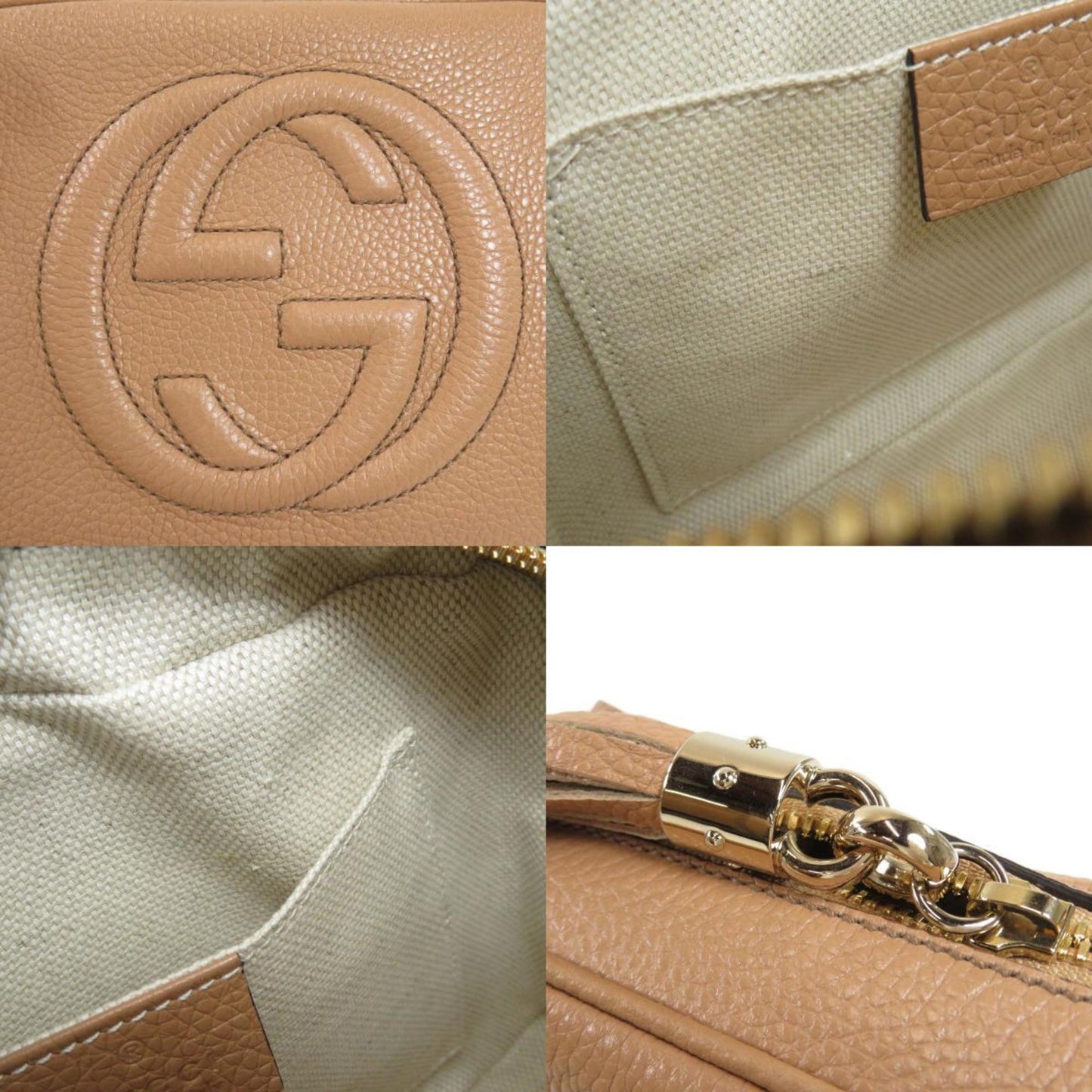 Gucci 308364 Soho Interlocking G Shoulder Bag Calf Ladies