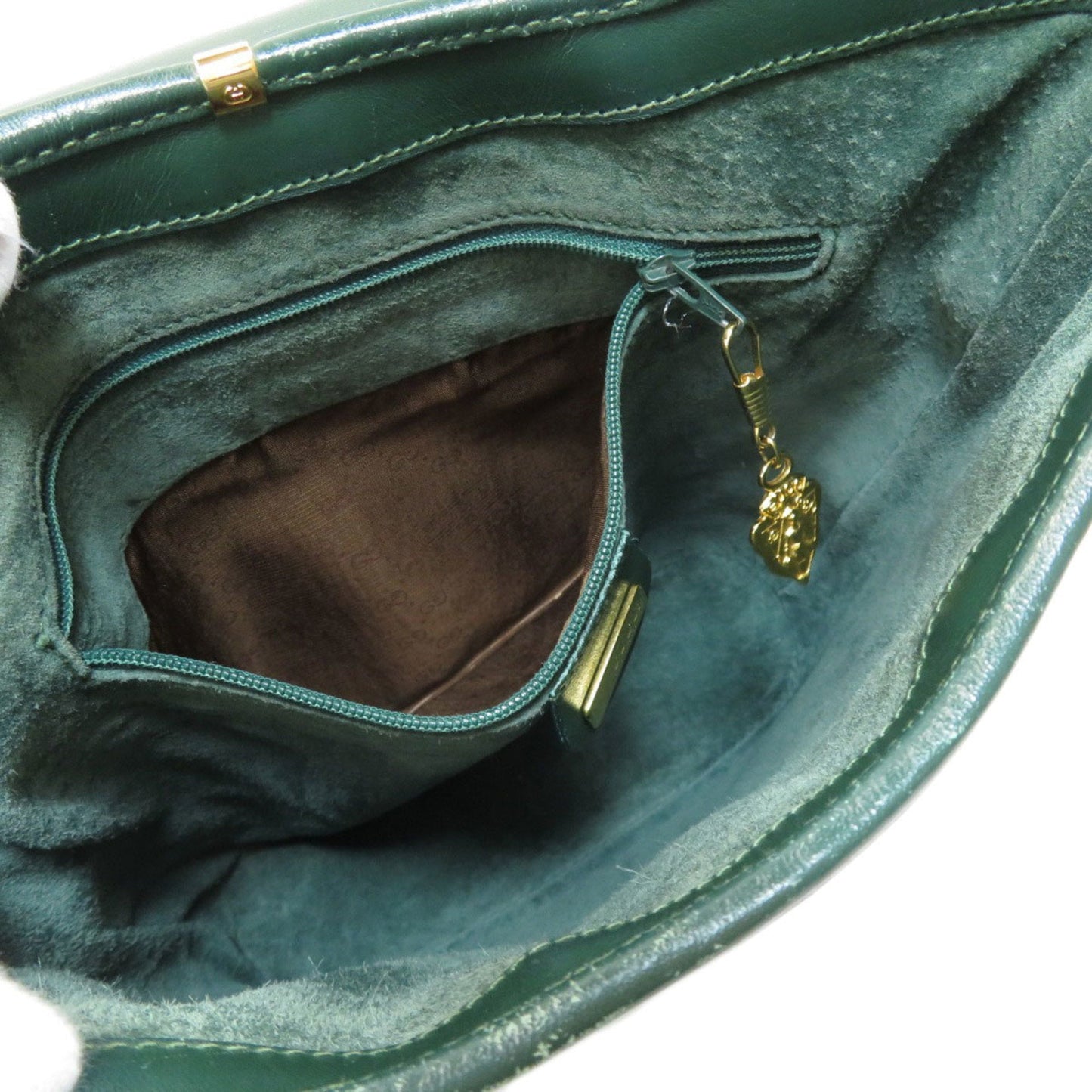 Gucci 001 084 1200 metal fittings motif shoulder bag leather ladies GUCCI