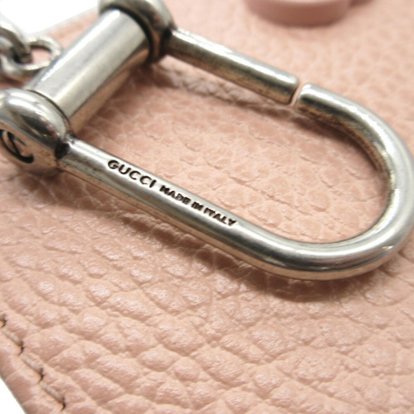 GUCCI 701070 Double G Leather Pink Coin Case