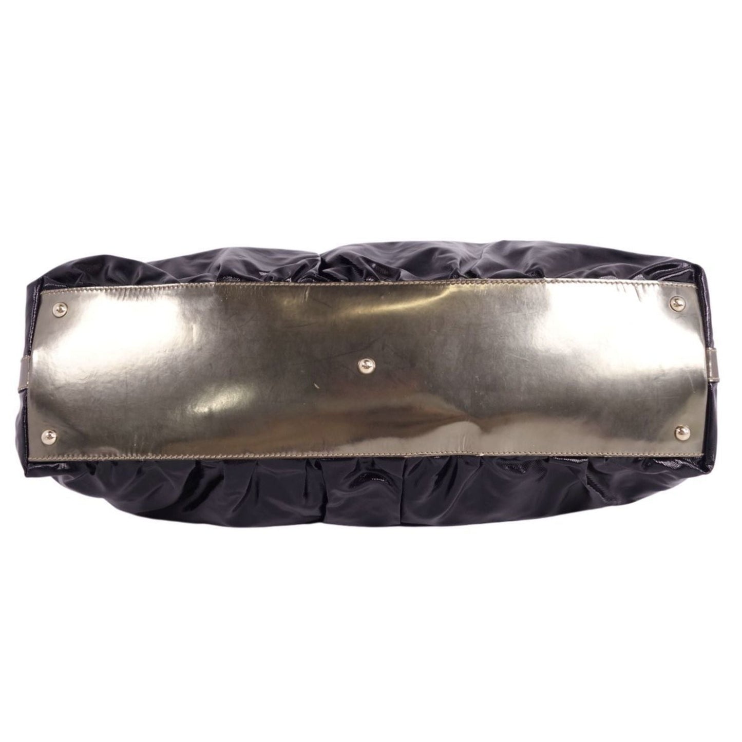 GUCCI bag 2way Boston canvas leather bamboo men's women's black/gold