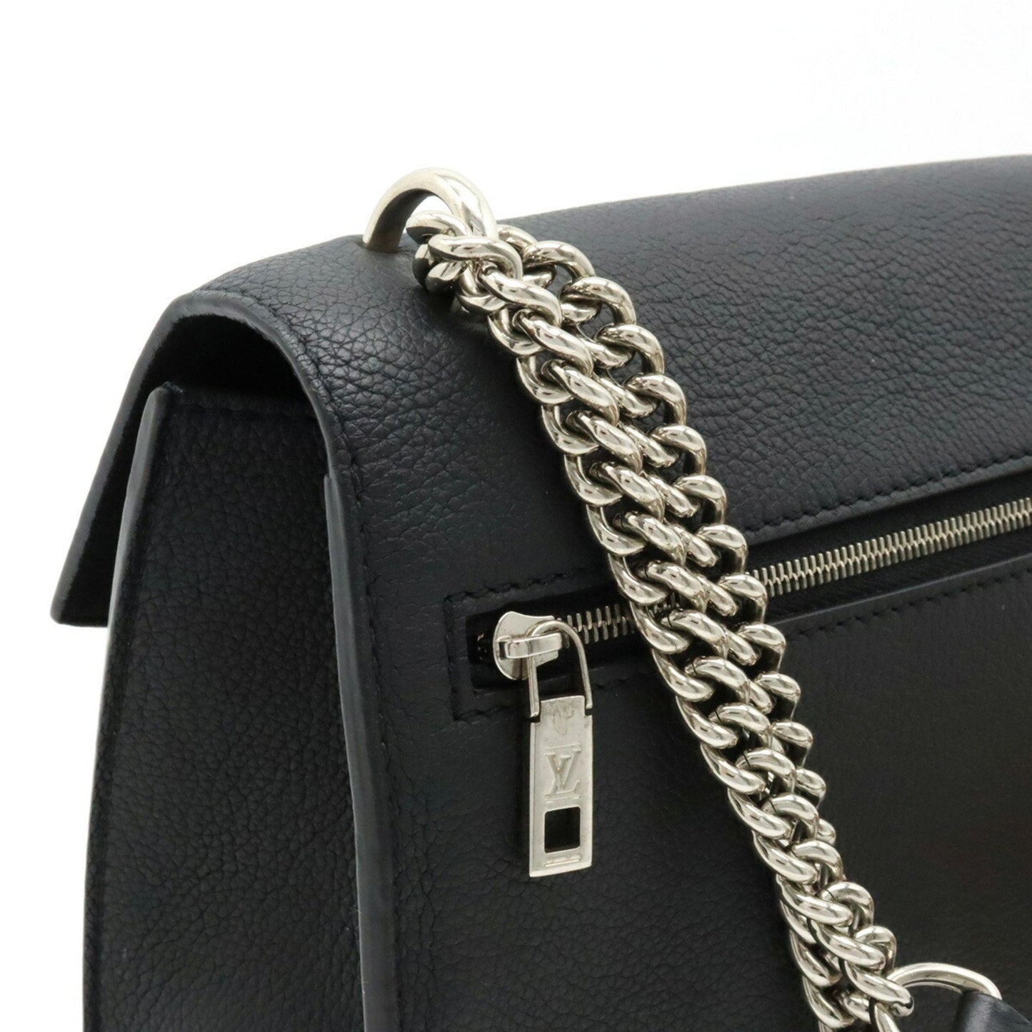 LOUIS VUITTON My Lock Me Chain Shoulder Bag Leather Noir Black M51418