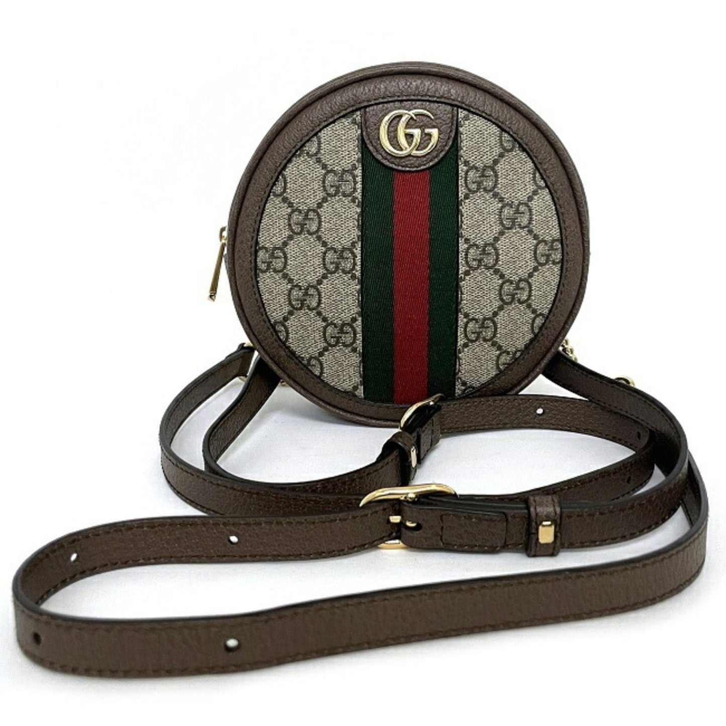 Gucci rucksack GG backpack beige green red gold offidia 598661-96iwg-8745 PVC leather GUCCI round sherry mini ladies chain