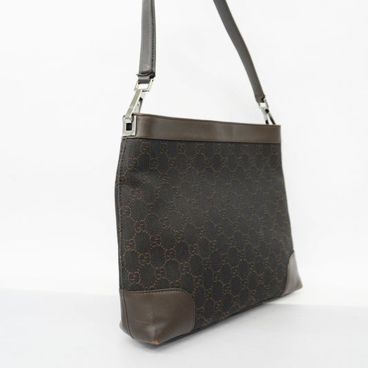 Gucci  GG Canvas Shoulder Bag 143745 Women's Shoulder Bag Brown