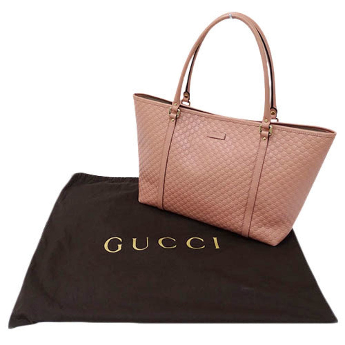 Gucci Bag Ladies Tote Shoulder Shima Micro Leather Pink 449647