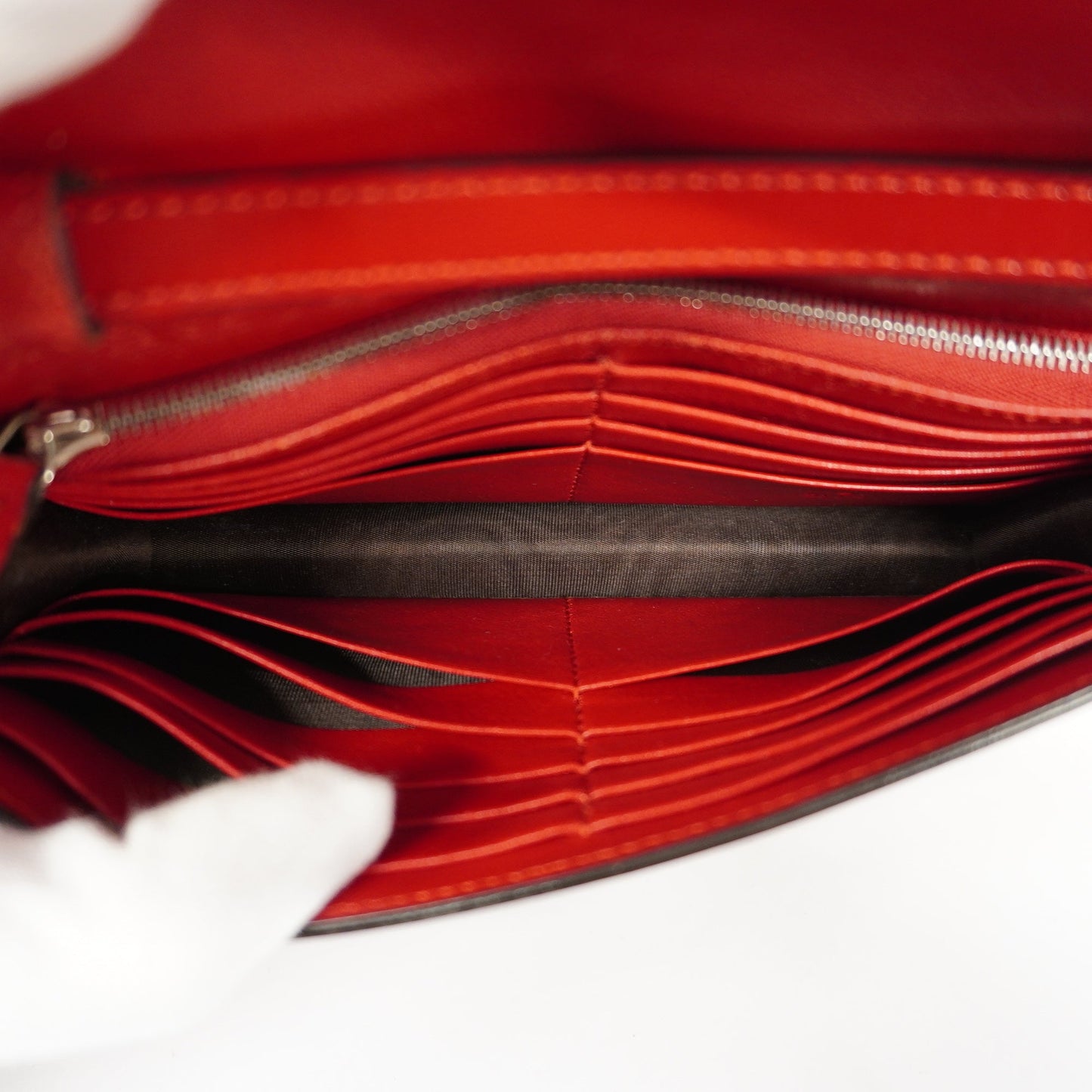 GUCCI  Interlocking G 510304 Women's Leather Shoulder Bag Red Color