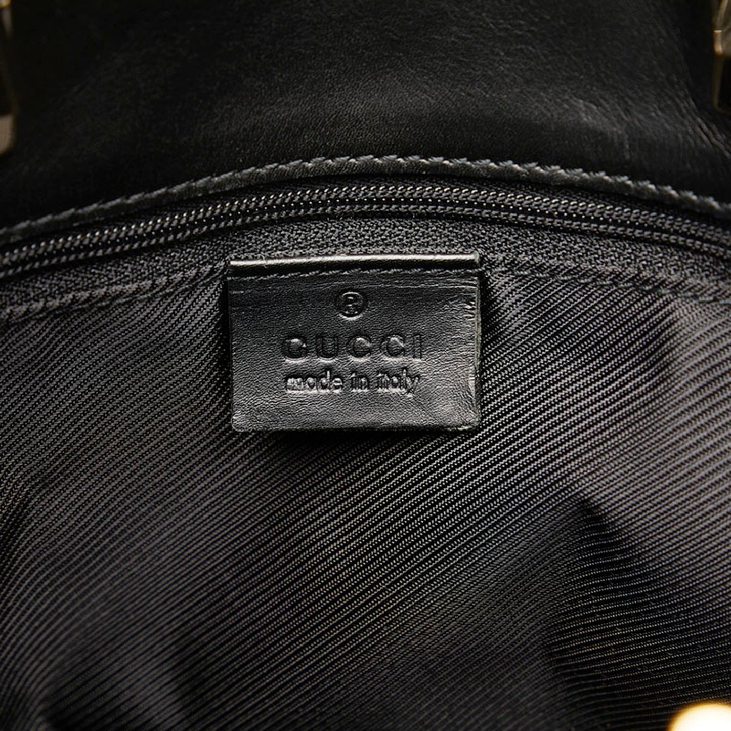 GUCCI GG canvas handbag tote bag 002 1099 black leather ladies