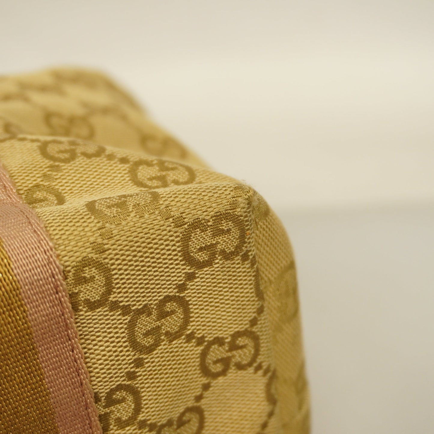 GUCCIAuth  Sherry Line Tote Bag 137396 Women's GG Canvas,Leather Beige,Gold