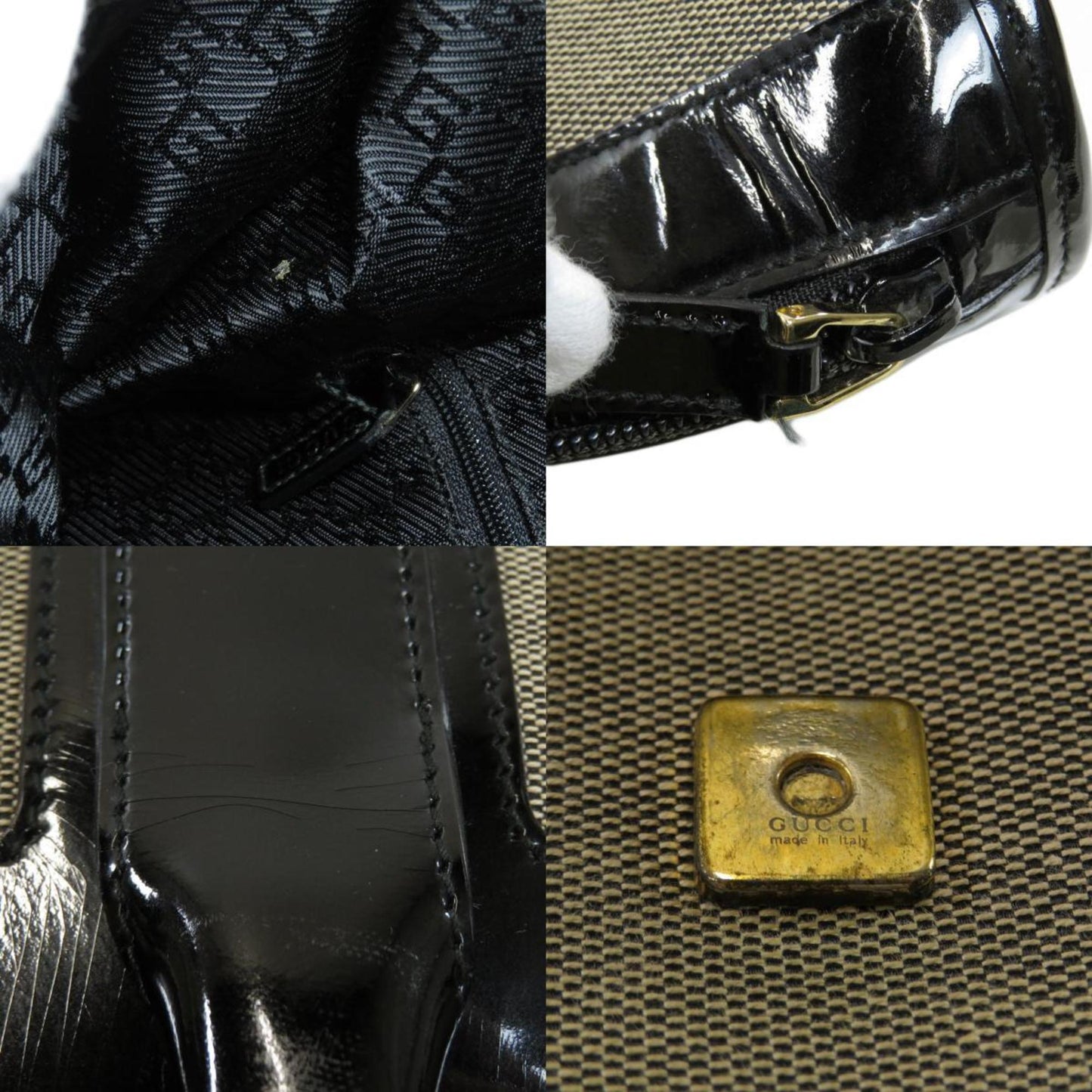 Gucci 000 0854 Motif Tote Bag Canvas/Leather Ladies GUCCI