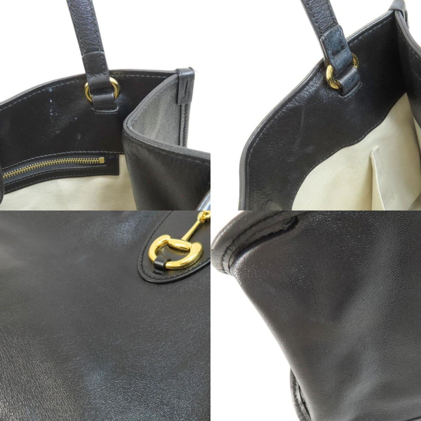 Gucci 623694 Horsebit Tote Bag Leather Women's