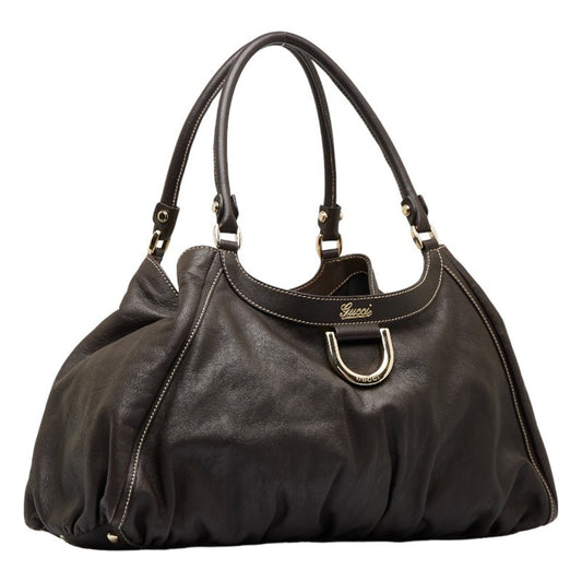 Gucci Abbey HandBag Shoulder Bag 189835 Brown Leather Ladies