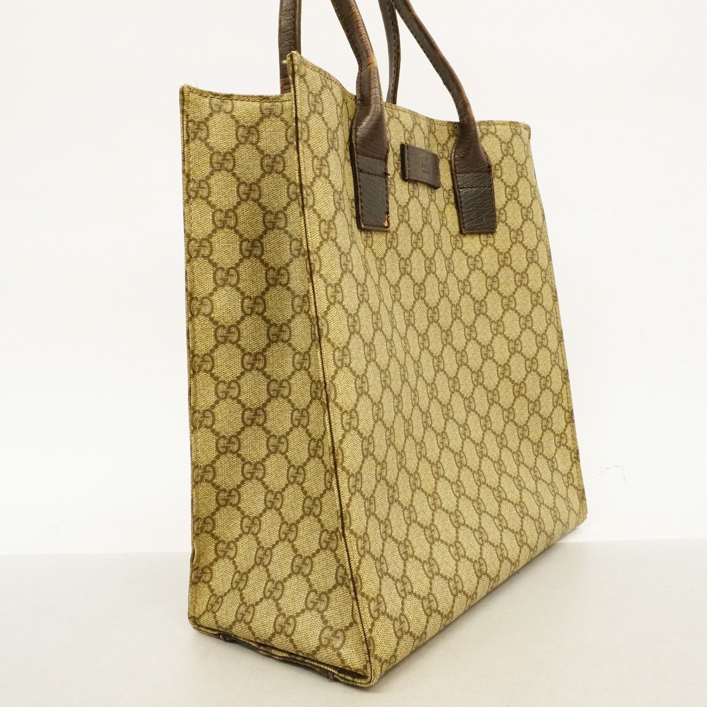 Gucci 91249 Women's GG Supreme Tote Bag Beige