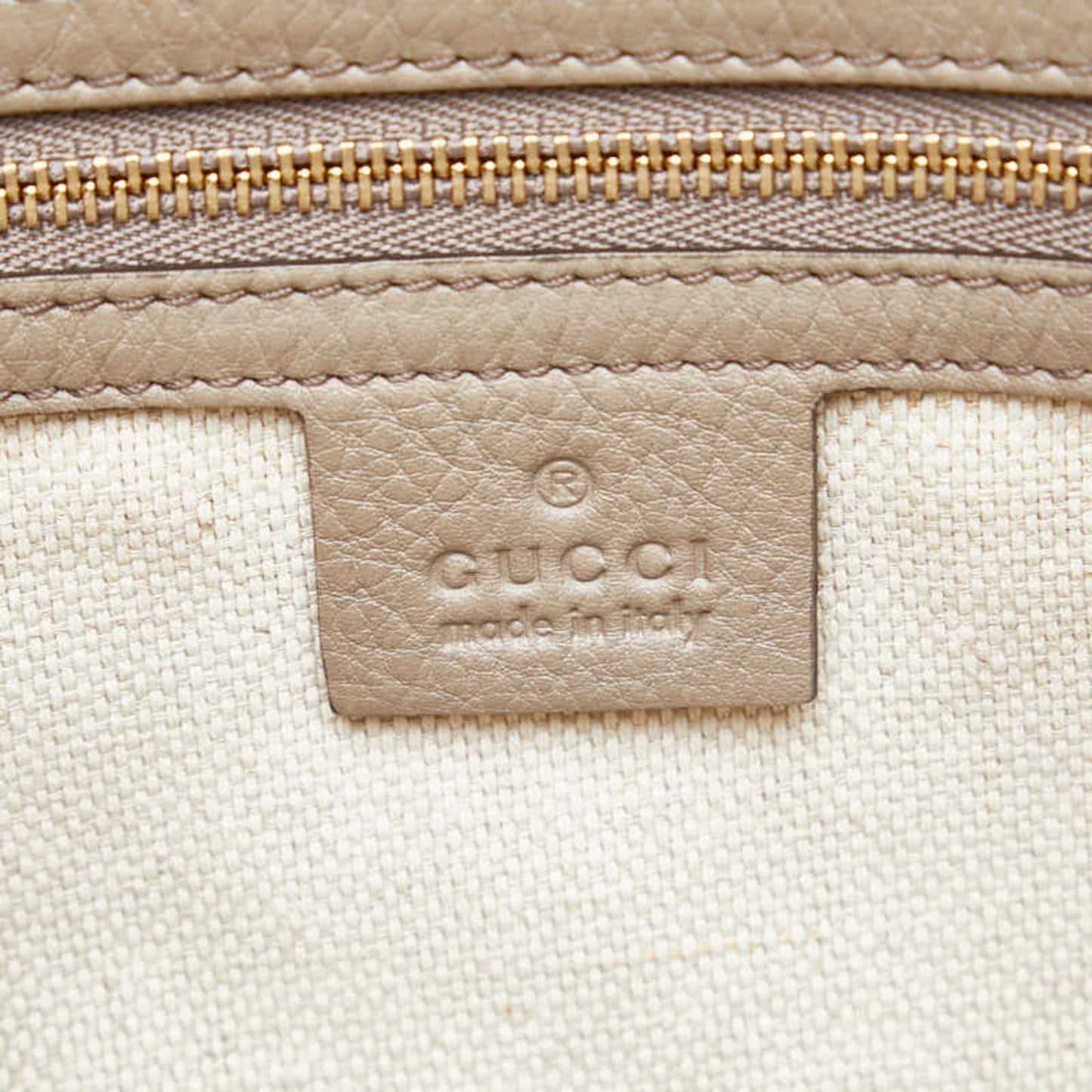 GUCCI Soho Interlocking G Handbag Shoulder Bag 2WAY 336751 Gray Leather Ladies