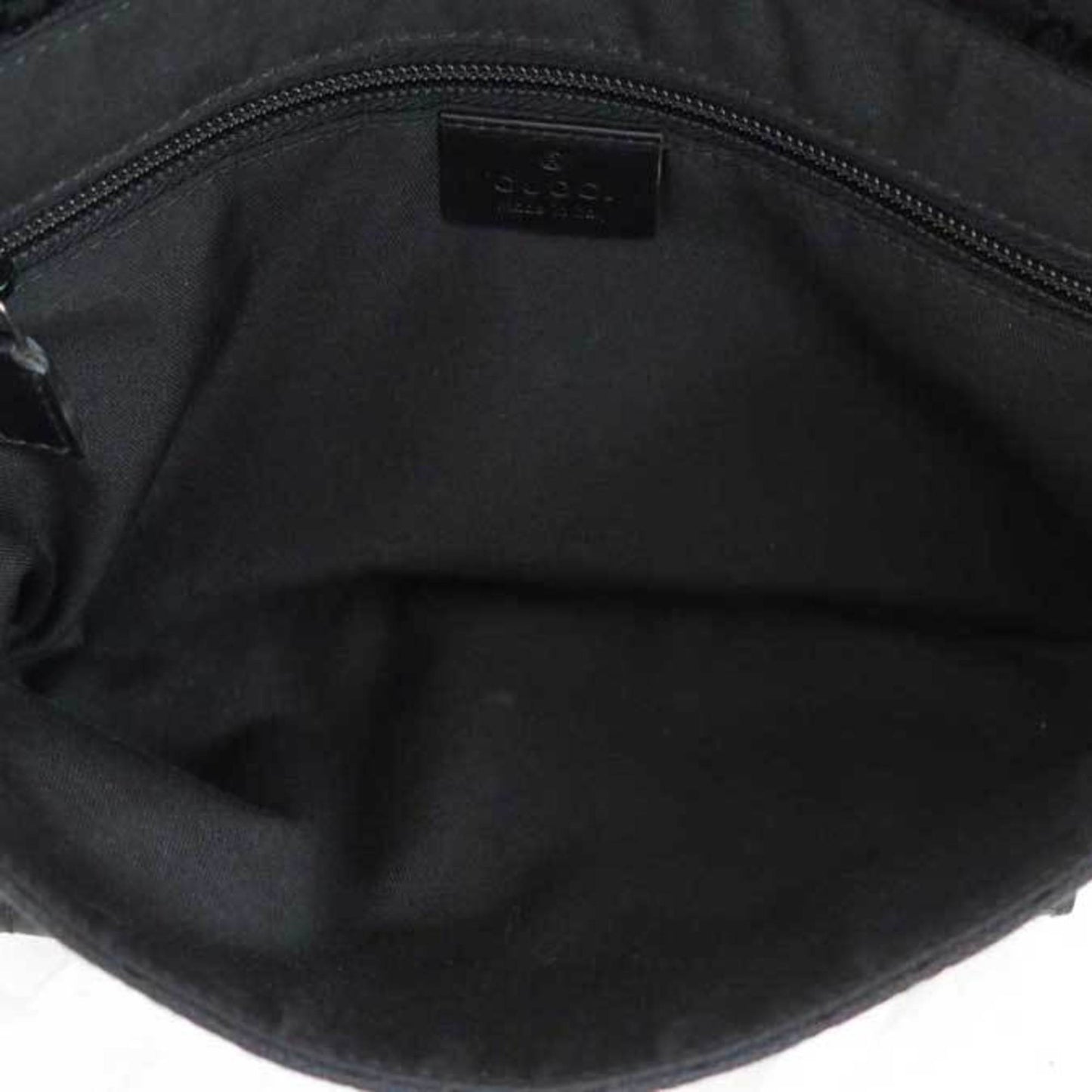 Gucci Bag GG Canvas Black Leather Body Waist Women's Men's 145851