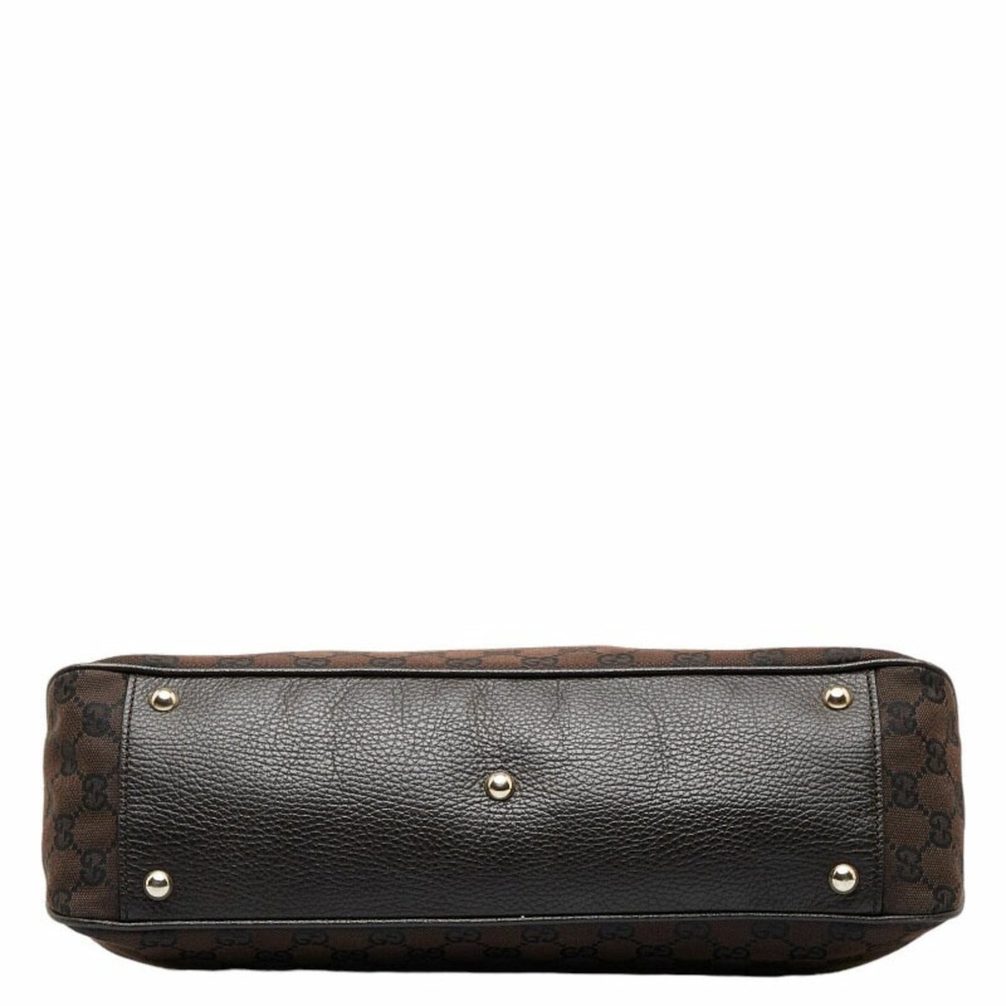 GUCCI GG Canvas Handbag Shoulder Bag 290826 Brown Leather Women's
