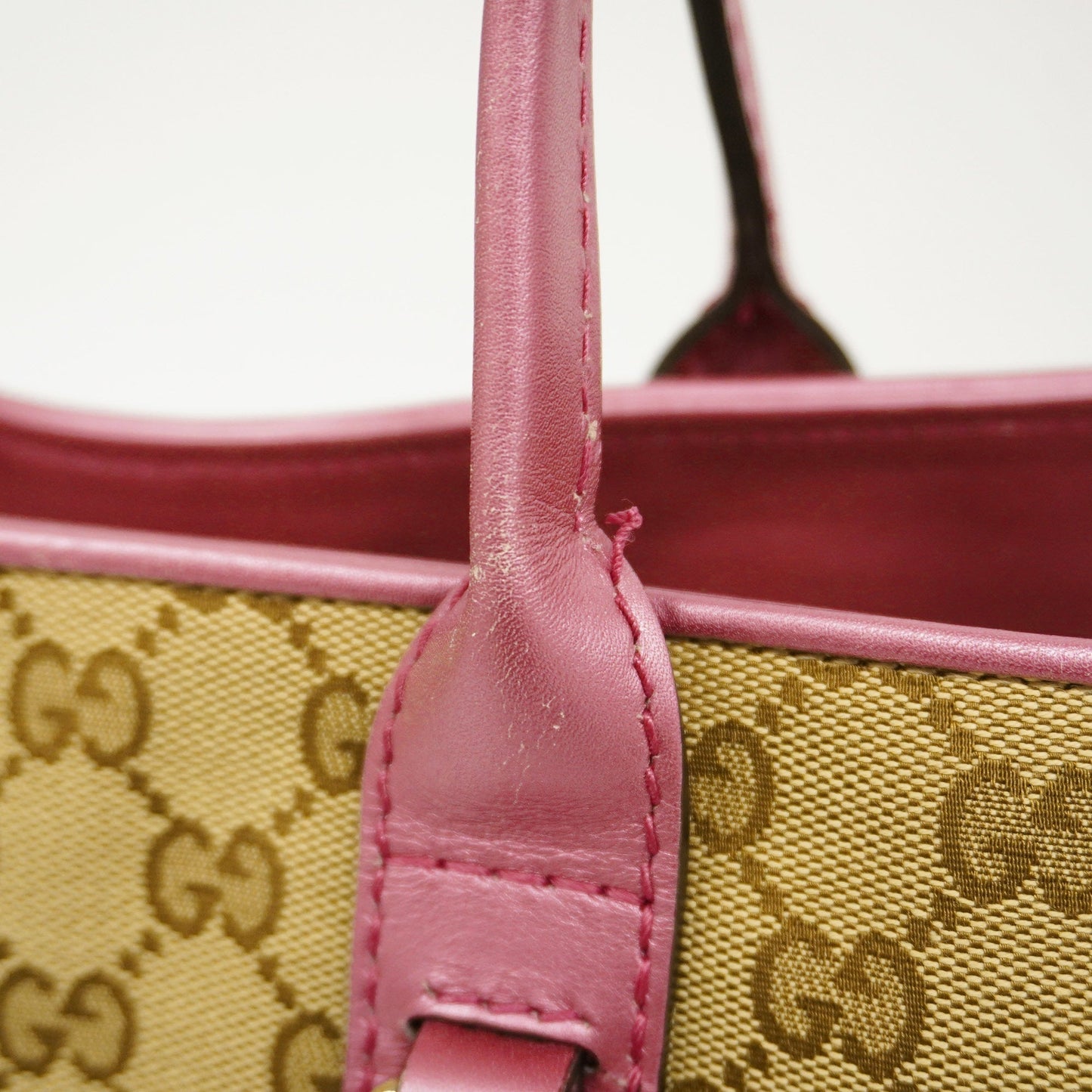 GUCCIAuth  GG Canvas Tote Bag 269956 Women's Tote Bag Beige,Pink