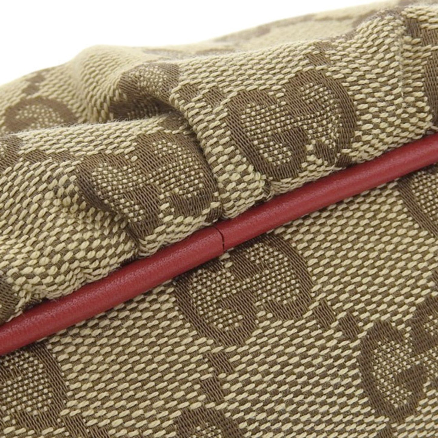 Gucci Bag Ladies Pouch GG Canvas Brown Red 282663