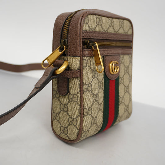 GUCCIAuth  Ophidia 598127 Women's GG Supreme,Leather Beige,Brown