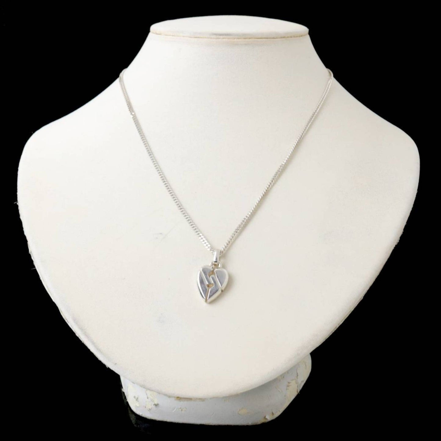 GUCCI / Gucci knot heart pendant necklace Sv925 about 45.2cm