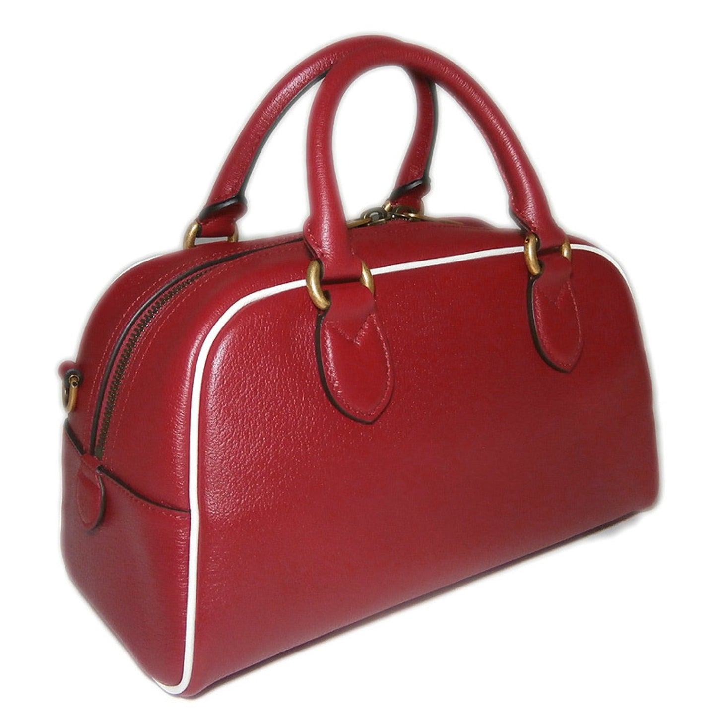 Gucci adidasxGucci Collaboration Mini Duffle Bag Boston Leather Red 702397