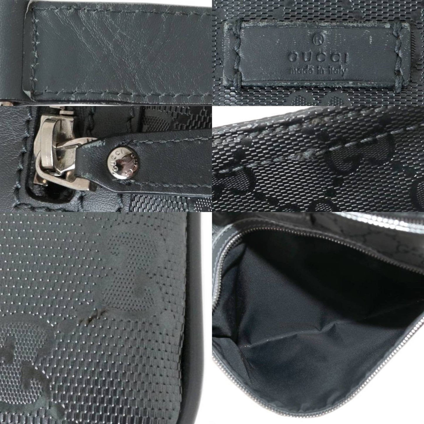 GUCCI / Gucci shoulder bag GG imprime gray 295257