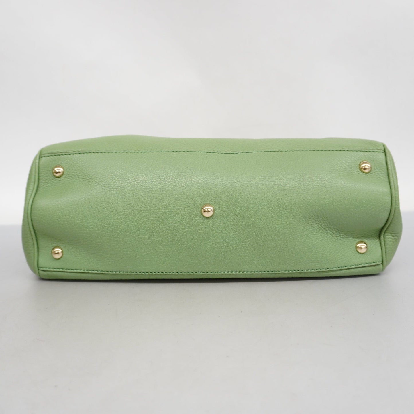 GUCCI  Bamboo 2way Bag 323660 Leather Handbag,Shoulder Bag Light Green