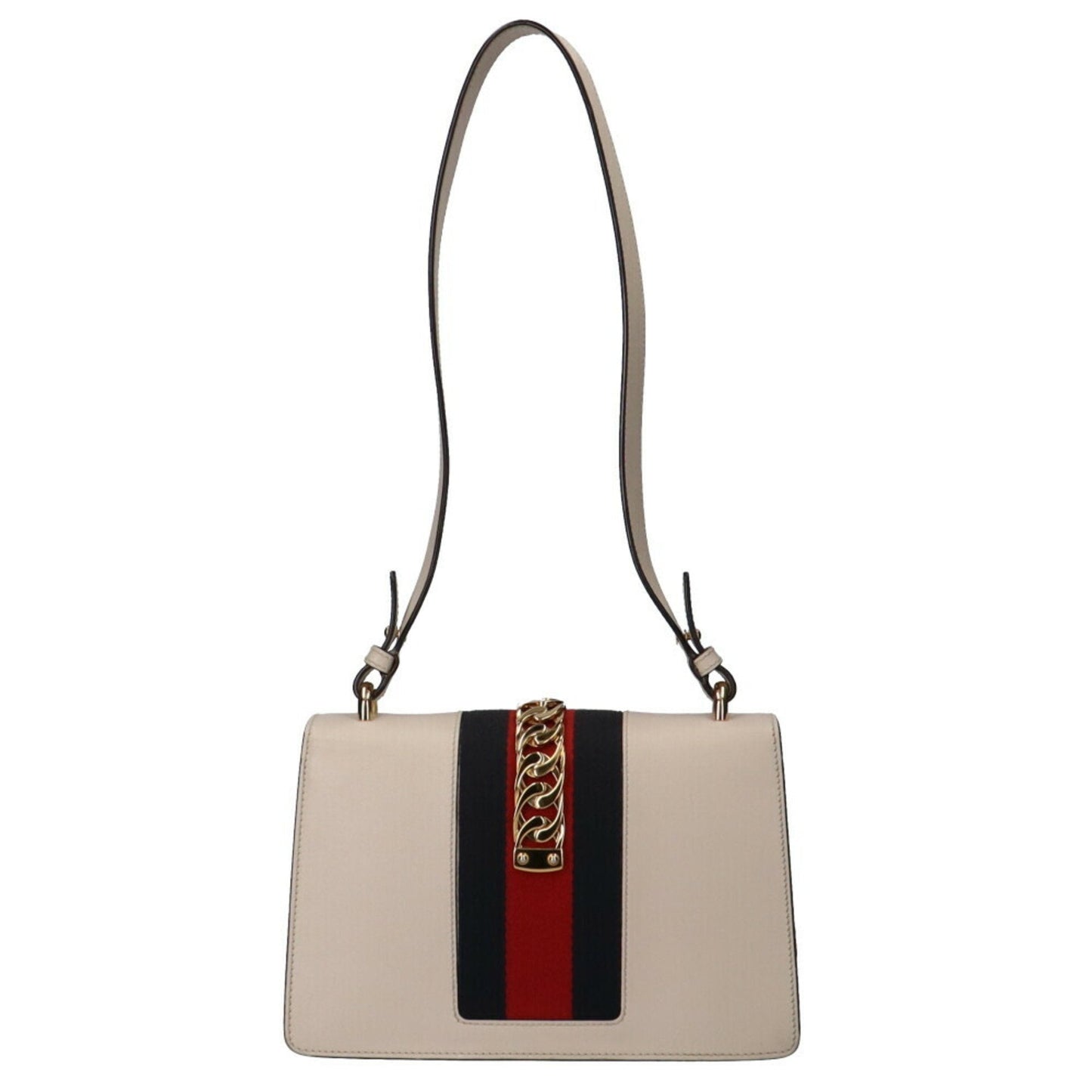 Gucci shoulder bag leather white ladies