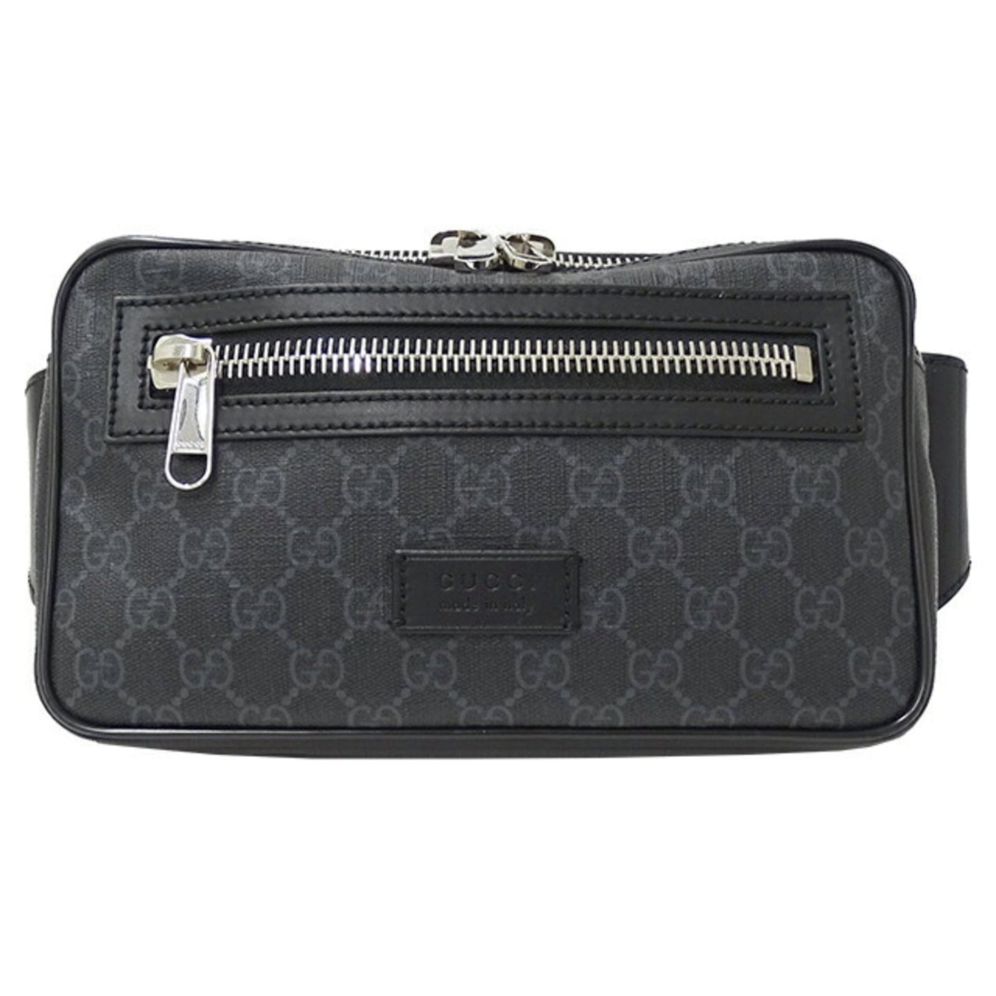 GUCCI bag men's body waist belt black 474293