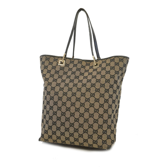 Gucci 002 1098 Women's GG Canvas Tote Bag Black