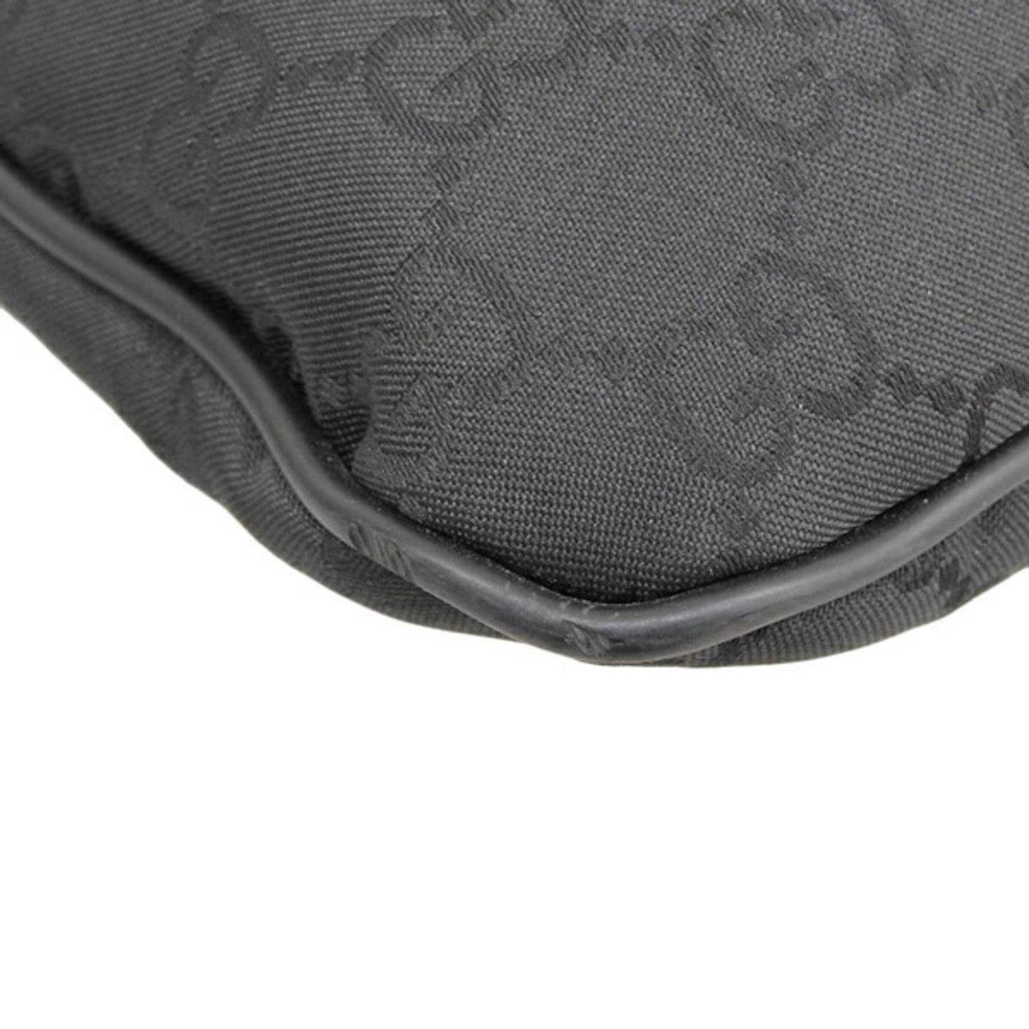 GUCCI GG Nylon Shoulder Bag 190628 Black Ladies