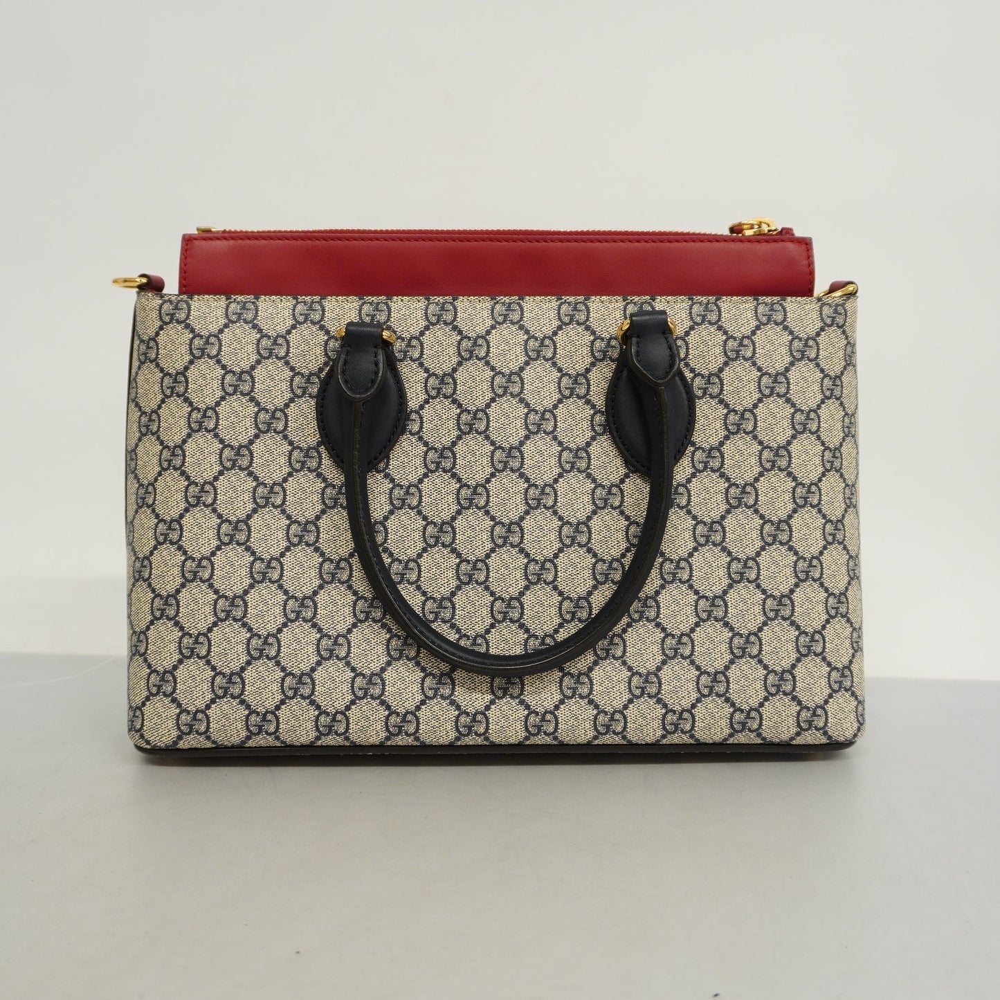 Gucci  2way Bag 409534 Women's GG Supreme HandBag,Shoulder Bag Navy,Red